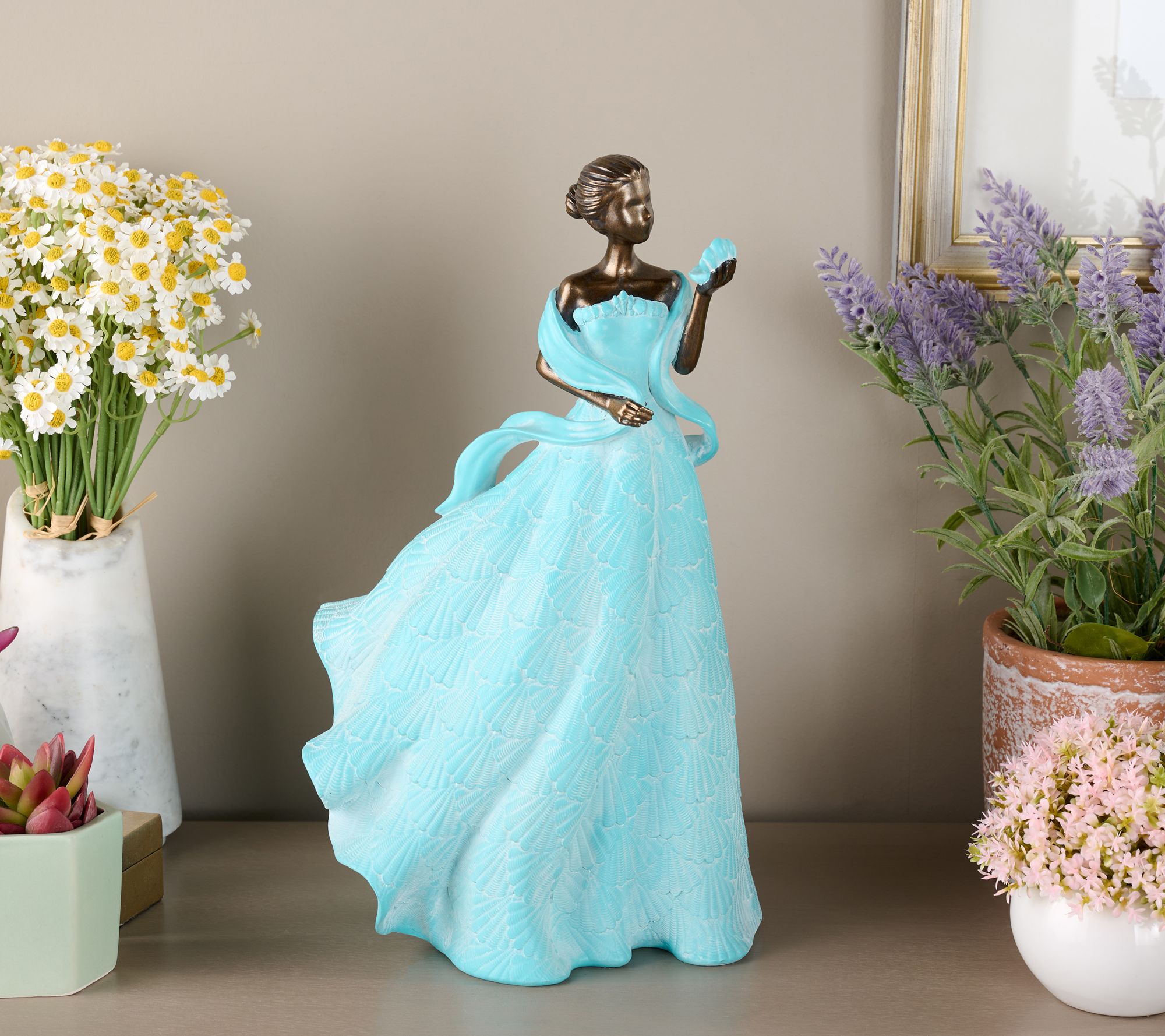 "As Is" Indoor/ Outdoor 14" Seaside Maiden with Shell by Valerie