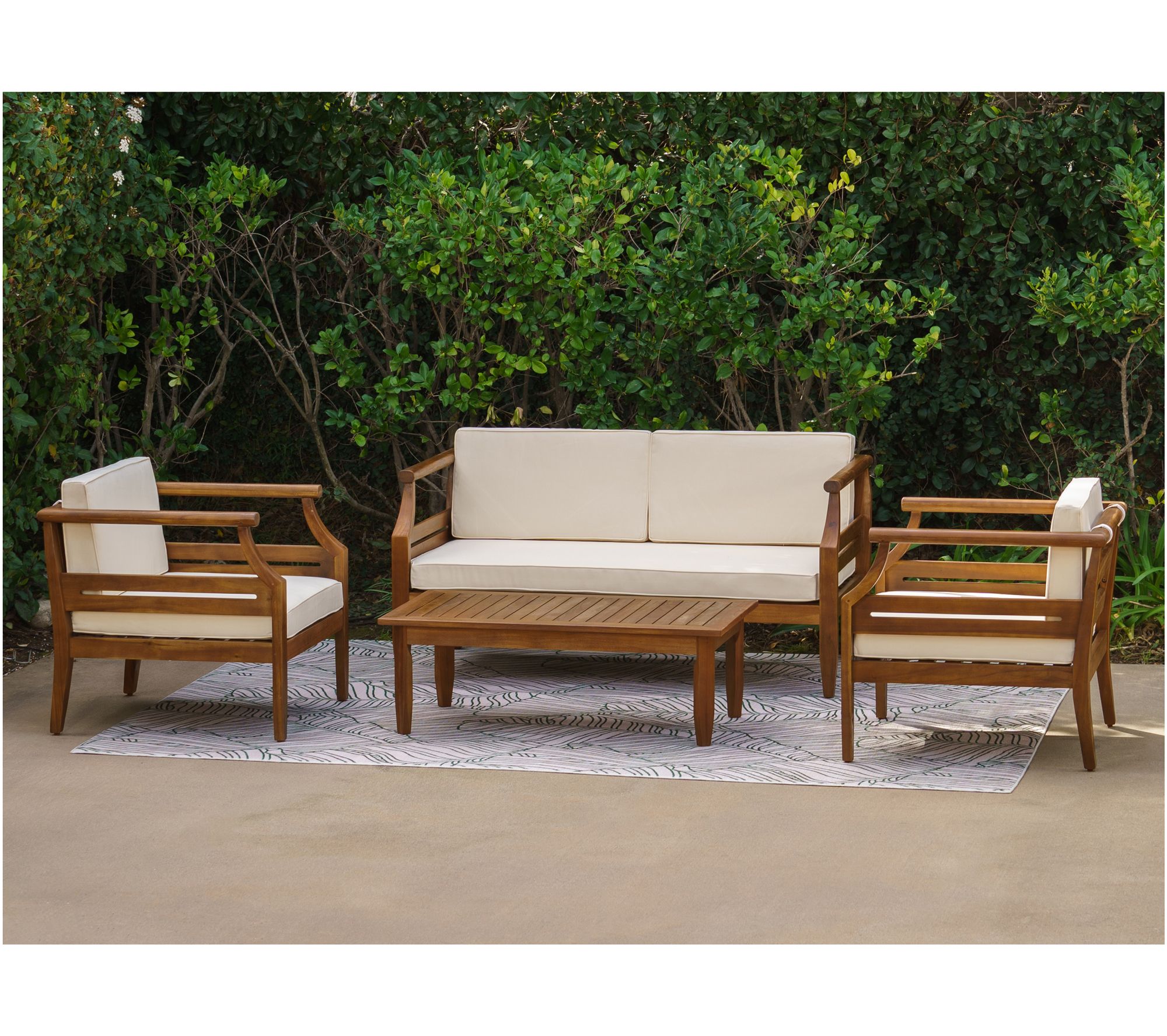 Linon Home Teagon Bge Nat 2-Seater Sofa