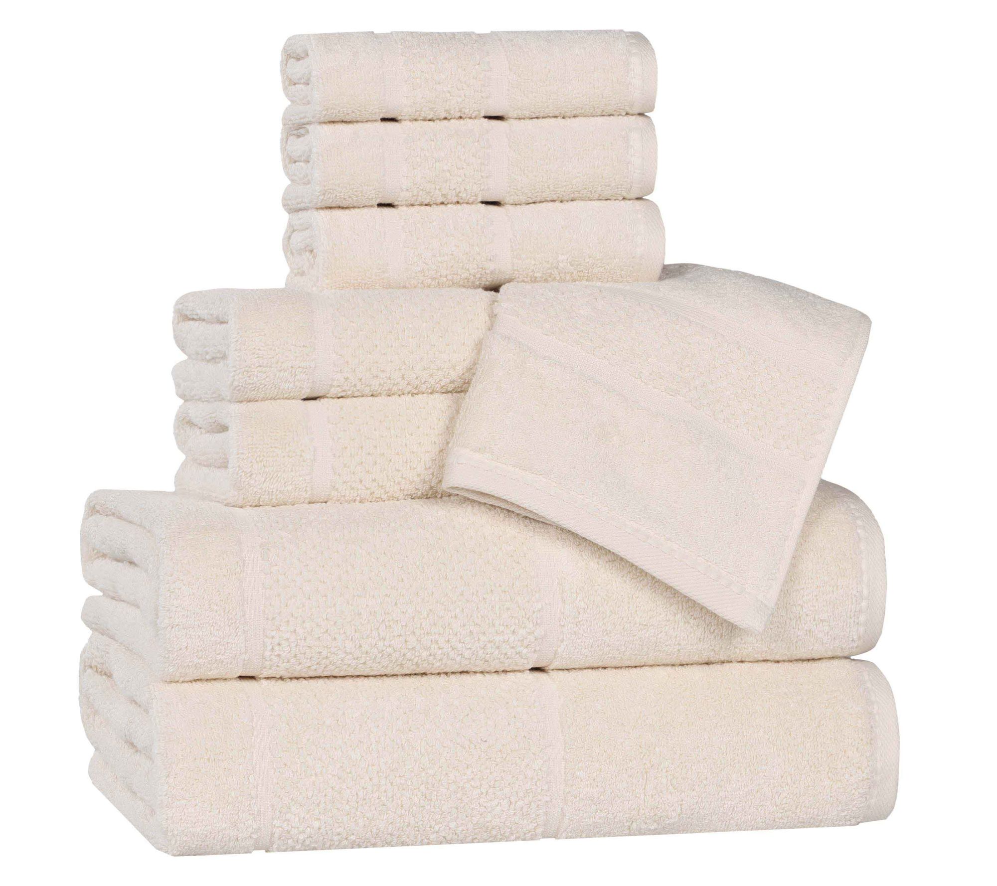 Superior Mile Cotton Blend Solid 8-Piece TowelSet