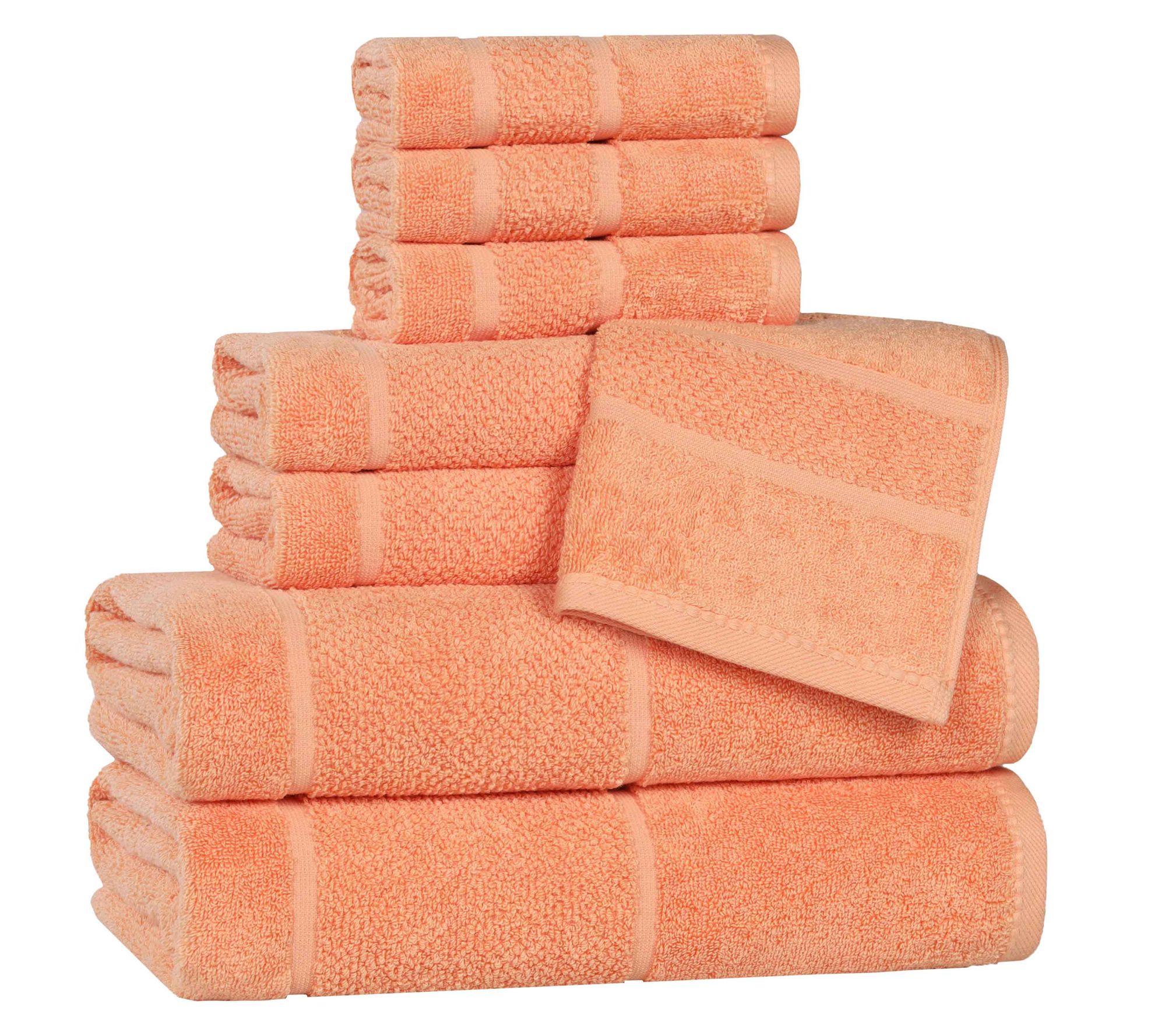 Superior Mile C otton Blend Sol id 8-Piece Towe l Set