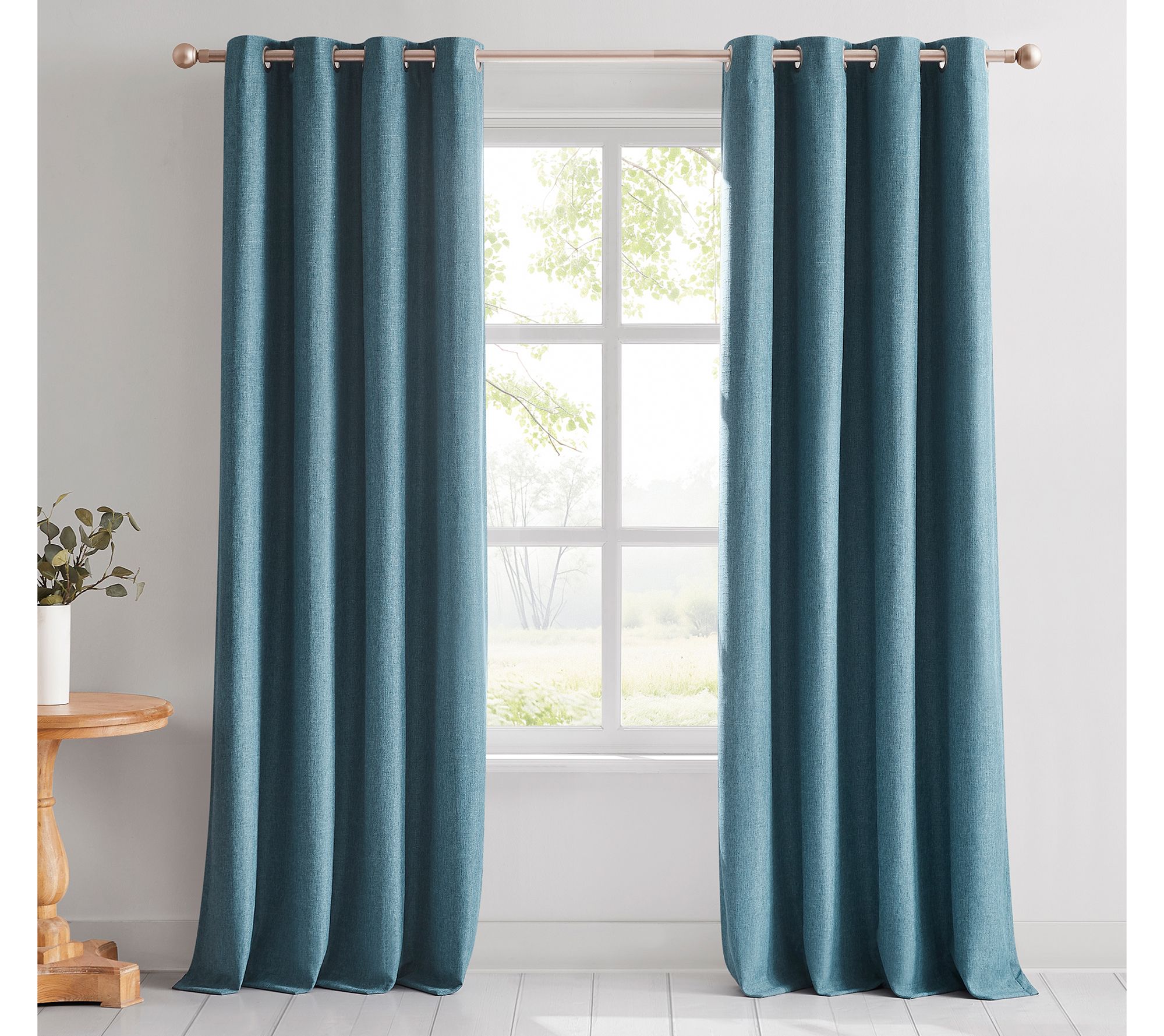 Lush Decor Meen a Slub Blackout Window Curtain 2 Panels