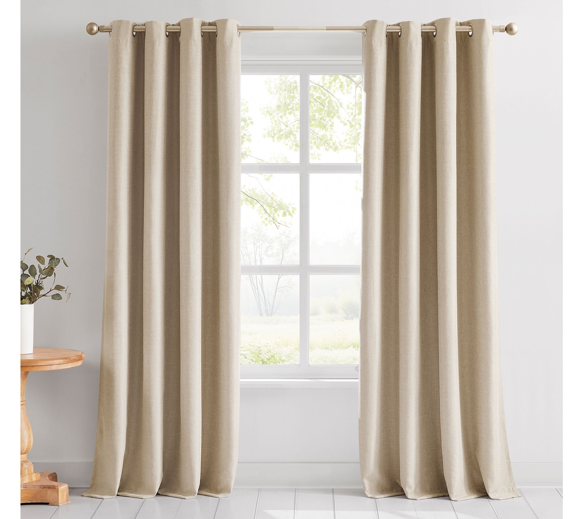 Lush Decor Meen a Slub Blackout Window Curtain 2 Panels