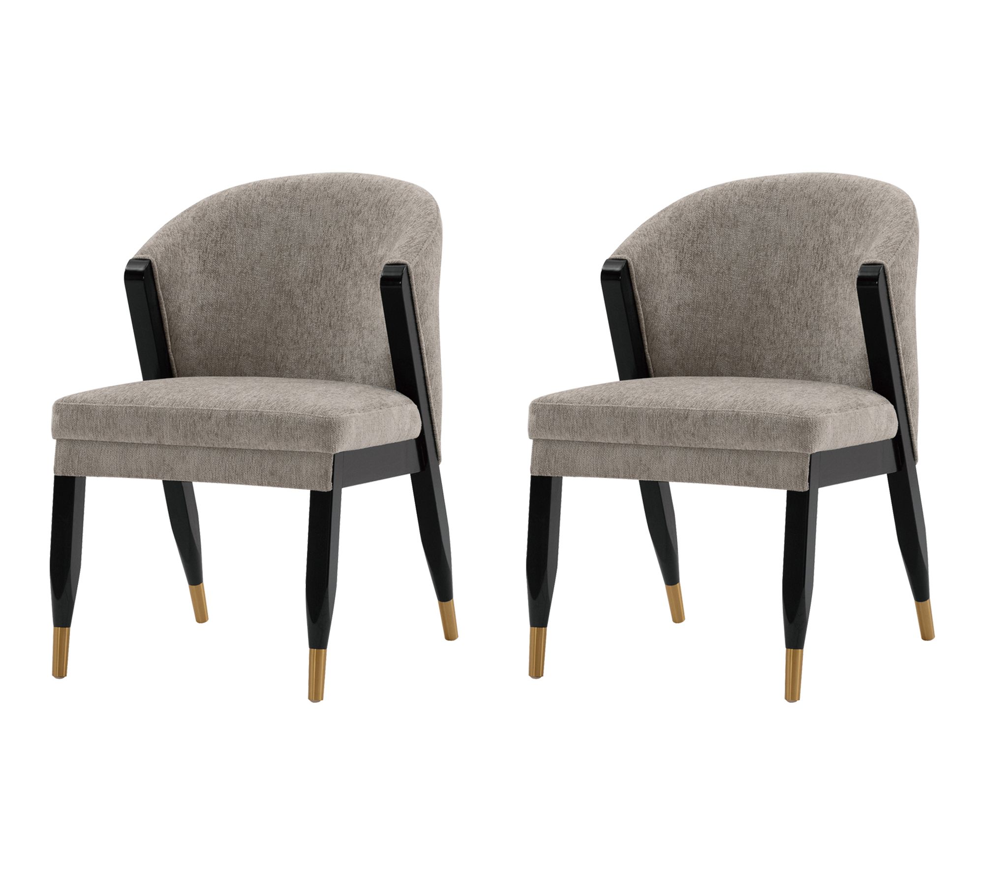 Manhattan Comfort Ola Wood Chenille Dining Chair - Set of 2