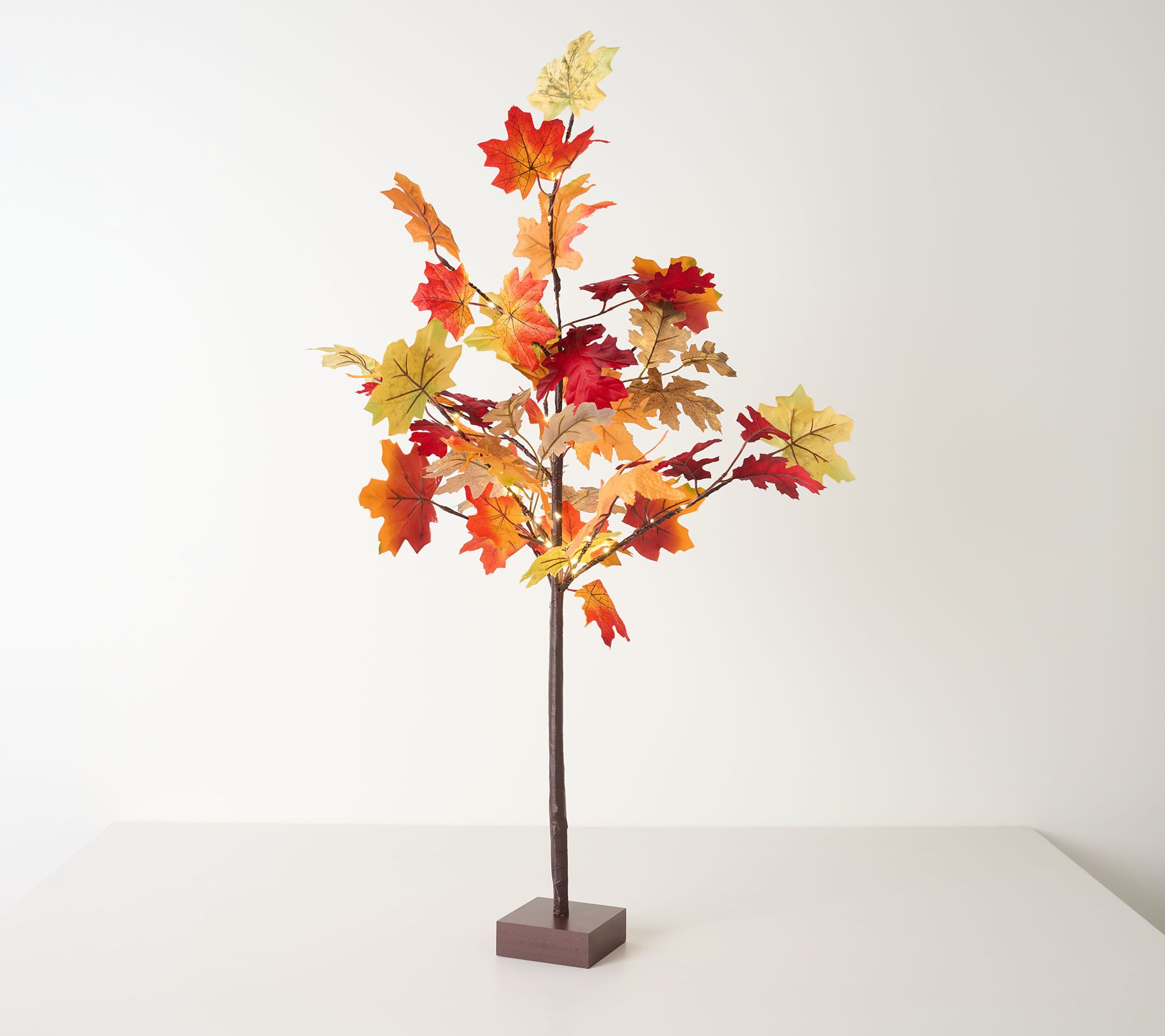 Illuminated 3' Harvest Leaf Tree by Valerie