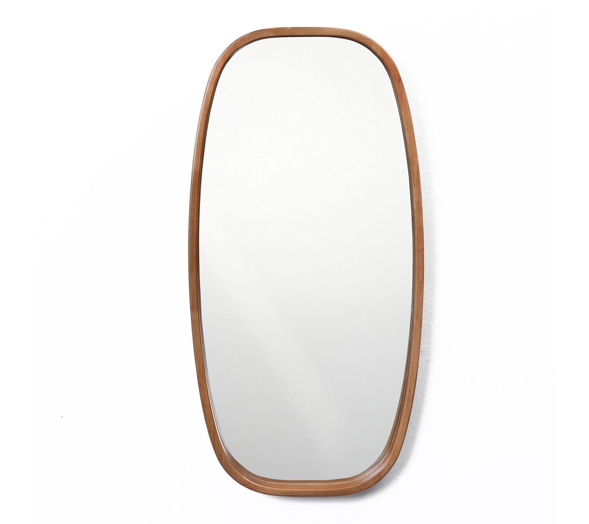 LuxenHome Rubberwood Frame Oblong 31.5"H x 15.7"W Wall Mirror