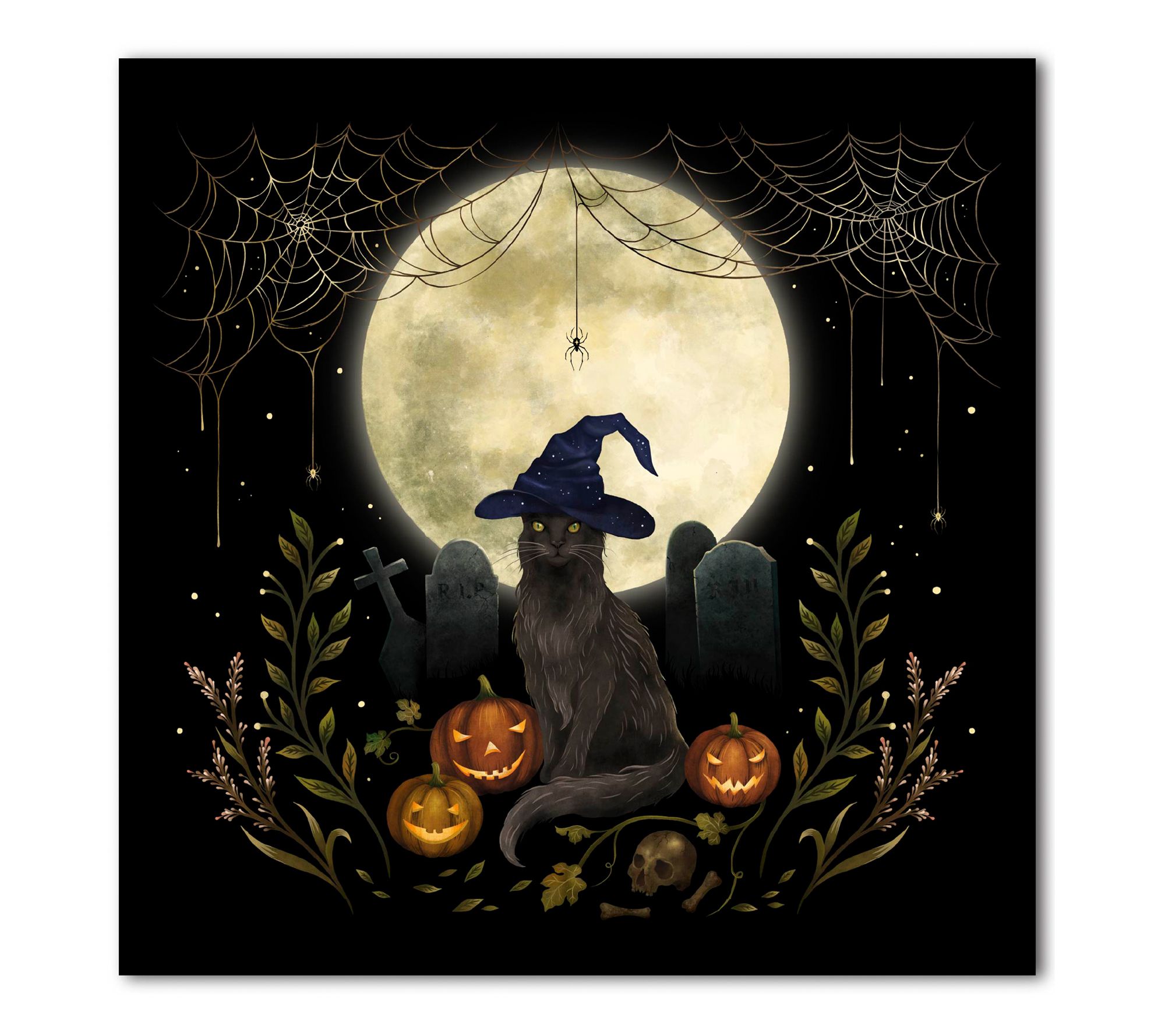 Courtside Market Halloween Cat Gallery-Wrapped Canvas