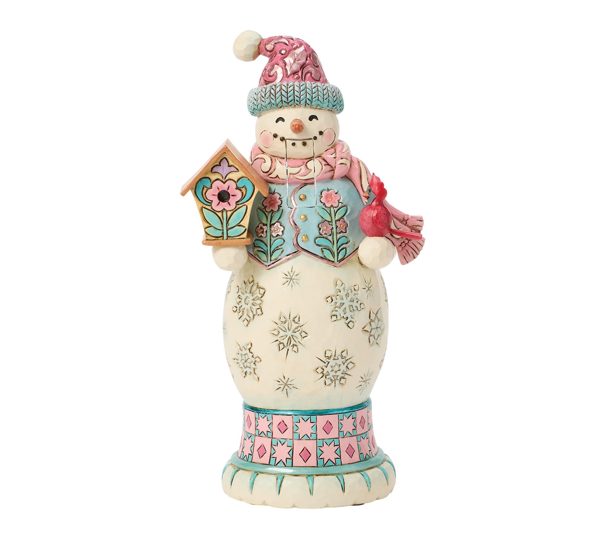 Jim Shore Heartwood Creek Snowman Nutcracker Pastel Figurine
