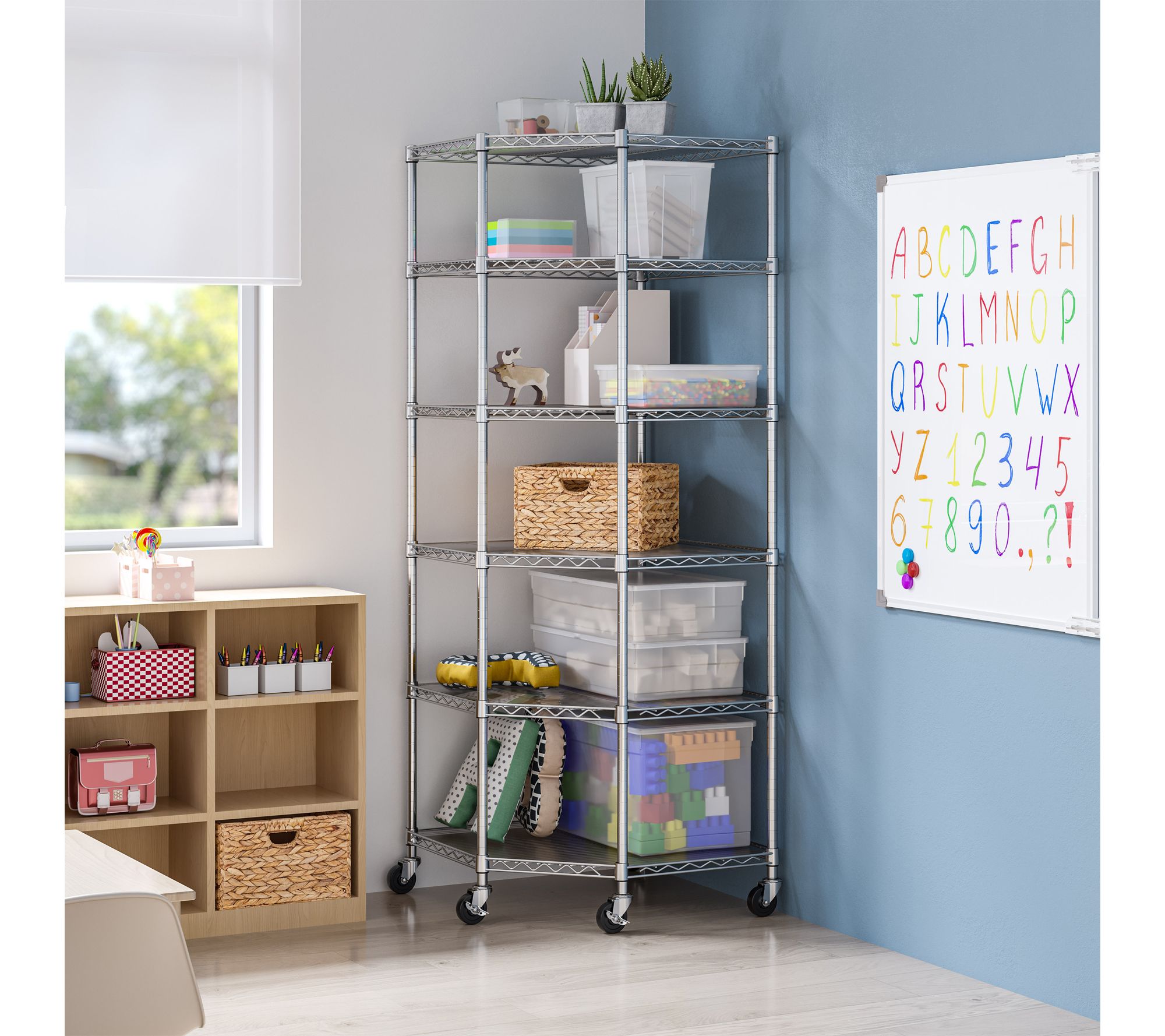 Seville Classics 6 Tier Corner Shelving, 28