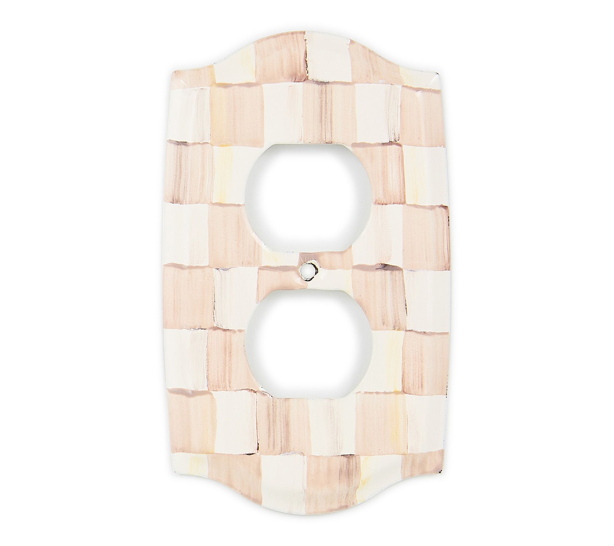 MacKenzie -Childs Check Double Outlet Cover