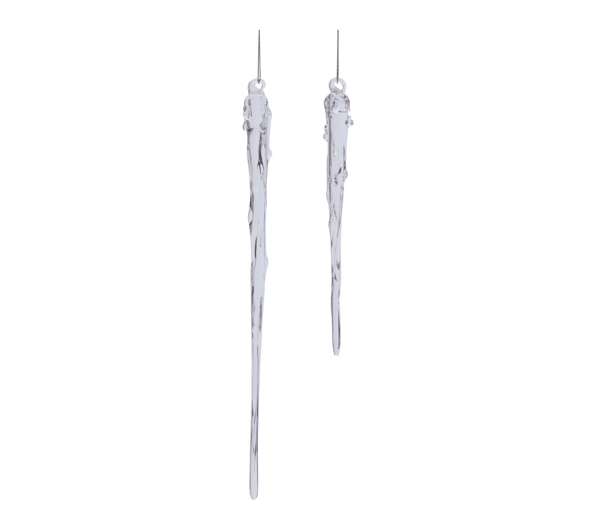 Melrose Glass Dripping Icicle Ornament (Set of 6)