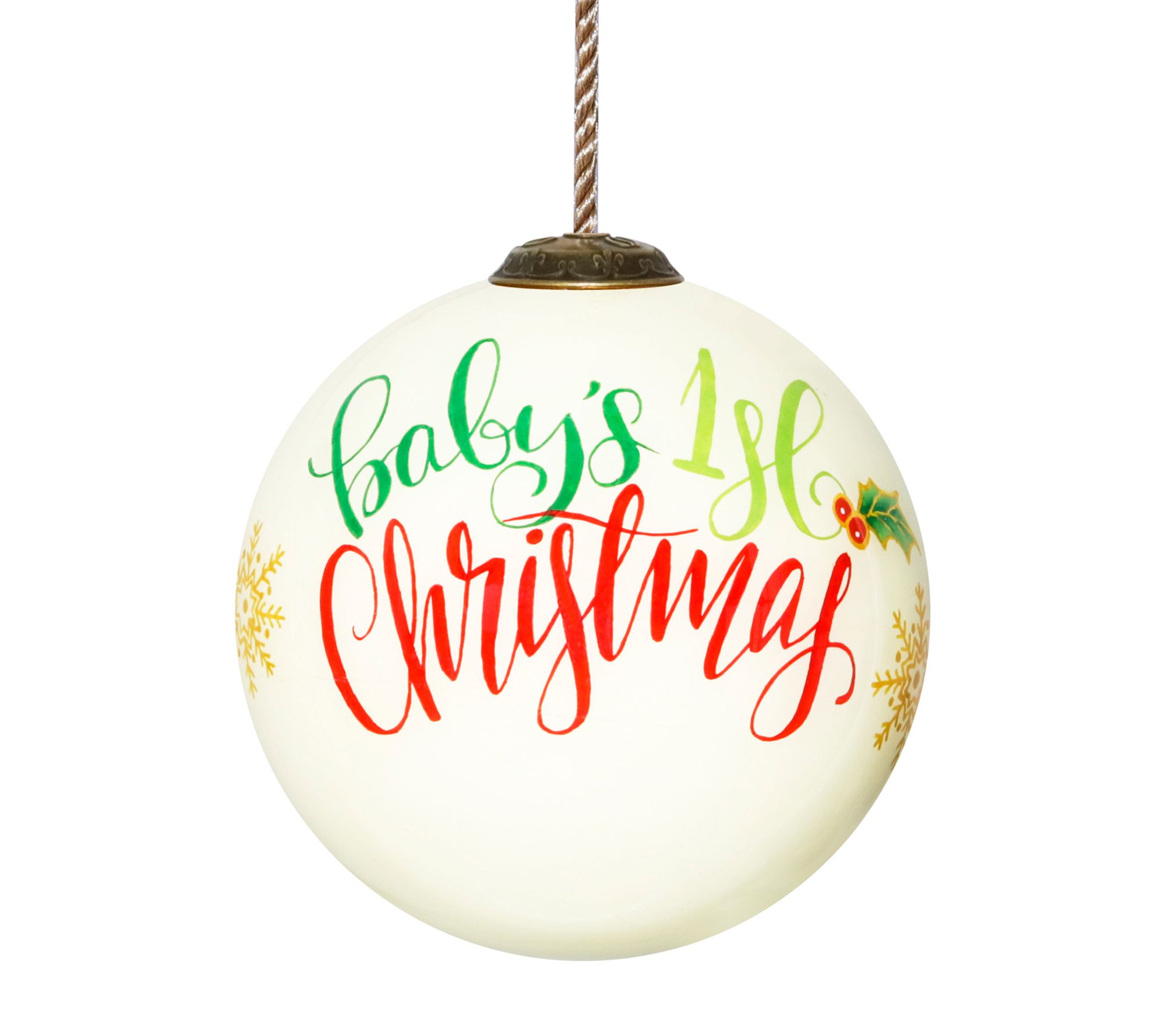 Inner Beauty Gifts 3 inch Baby's First Christmas Ornament