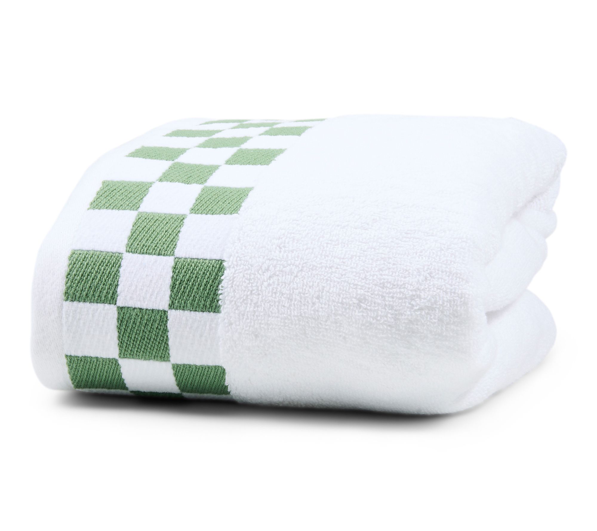 MacKenzie -Childs Bath Towel with Check Border