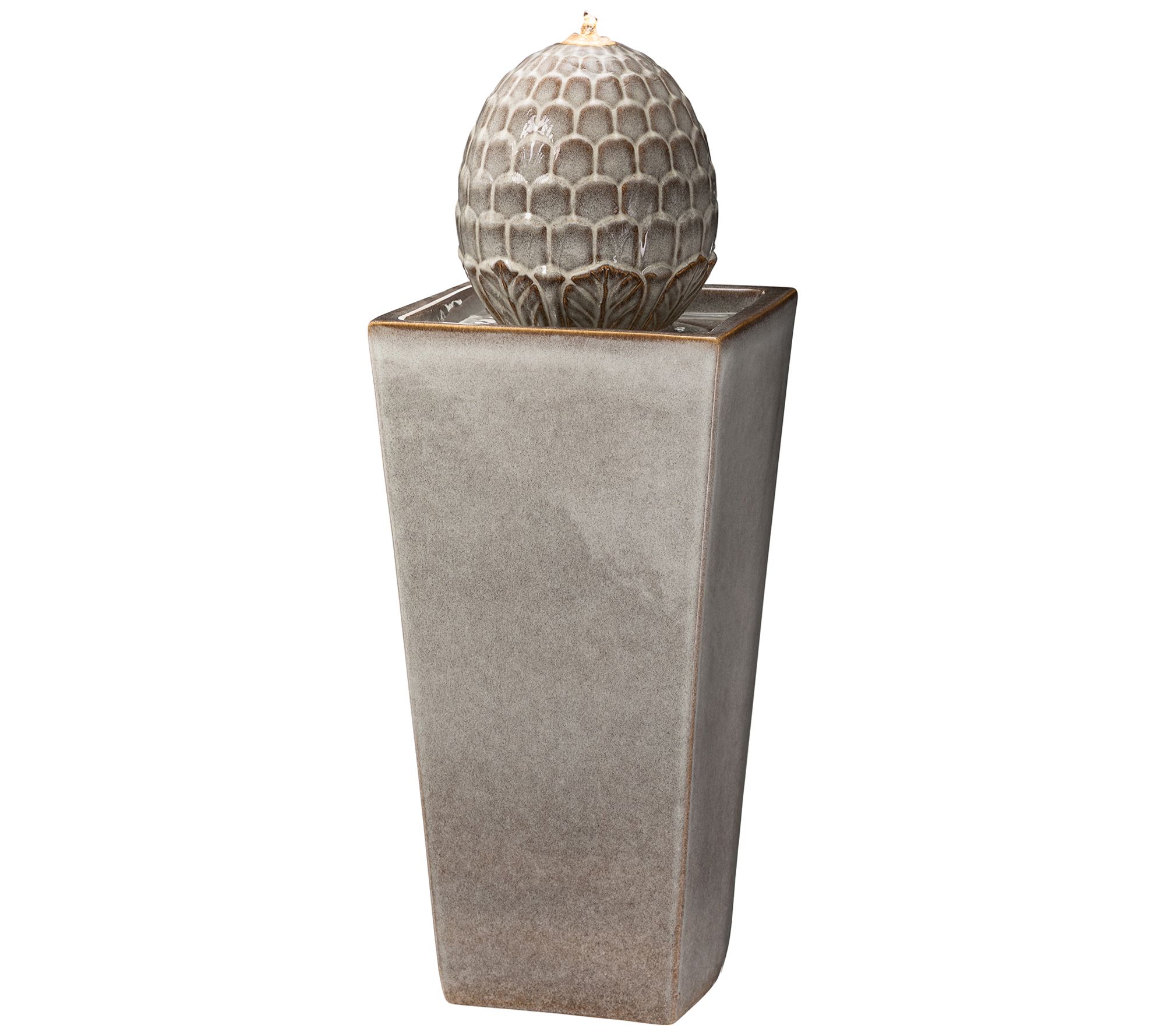 Glitzhome Artichoke Outdoor LED Lighted Water Fountain