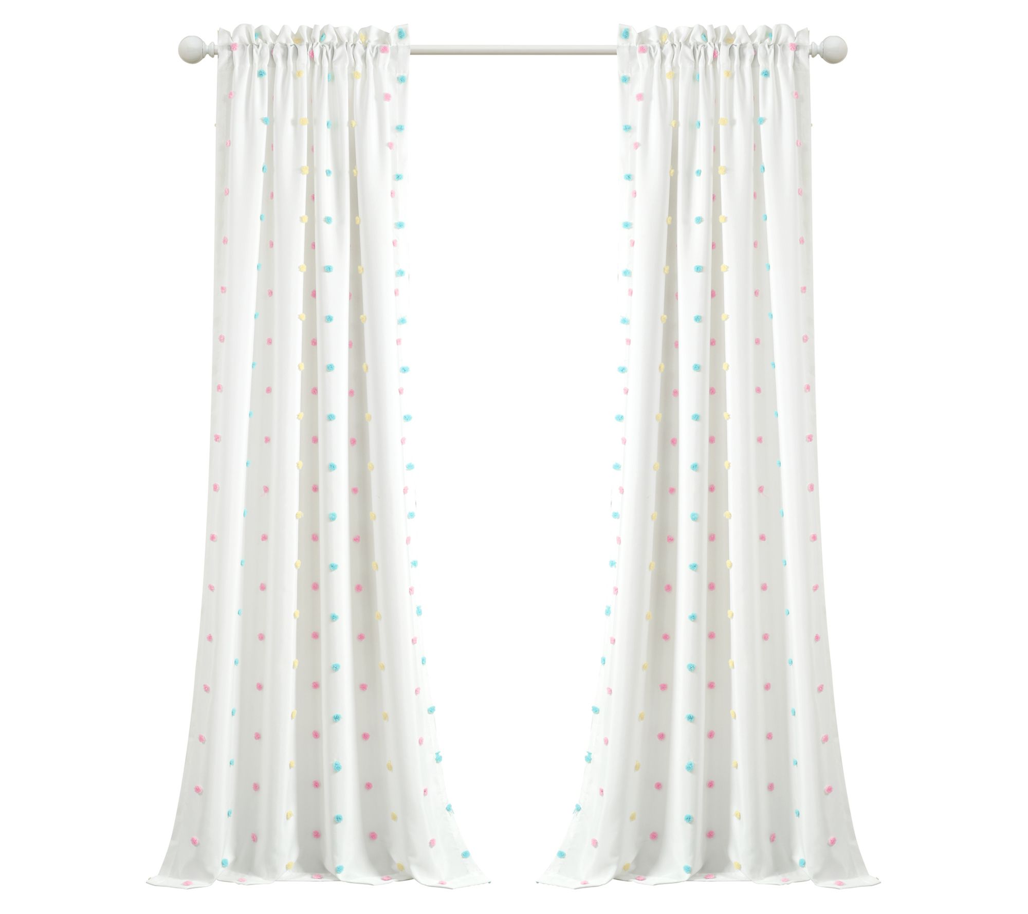 Lush Decor Rainbow Tufted Dot 42x84 Window Panel