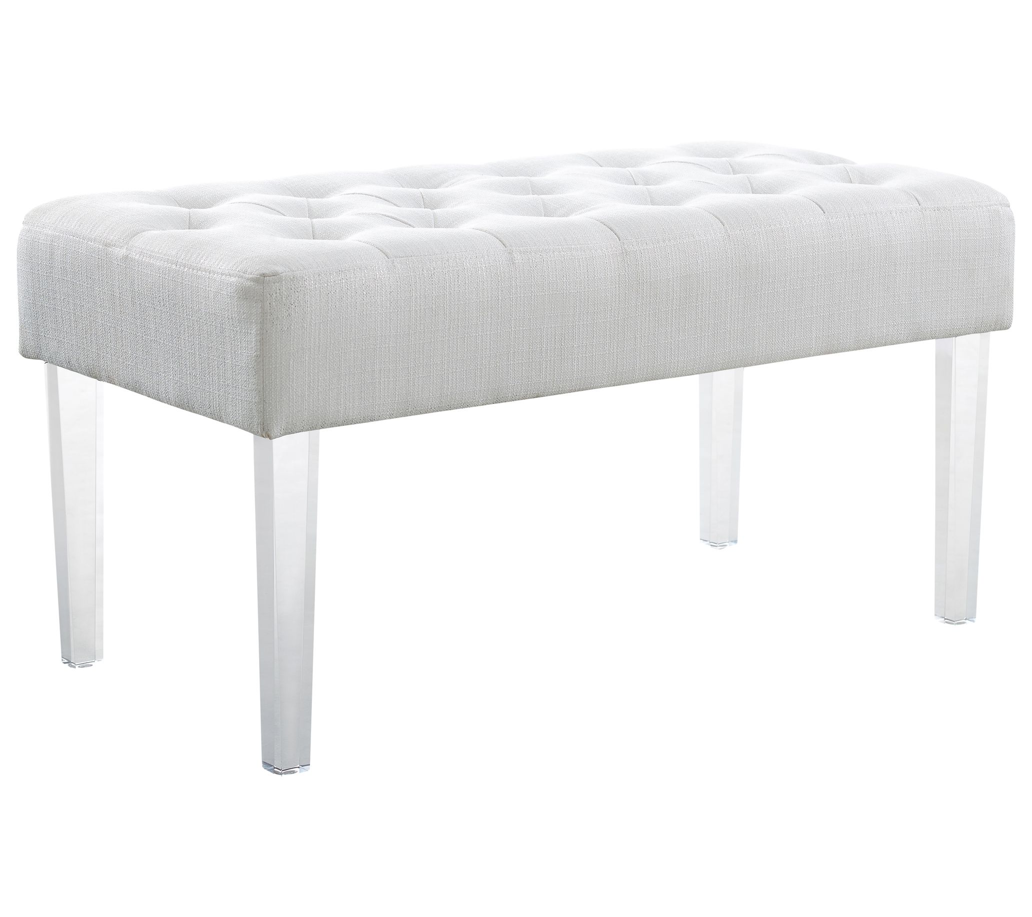 Linon Home Abbey Acrylic Leg Bench