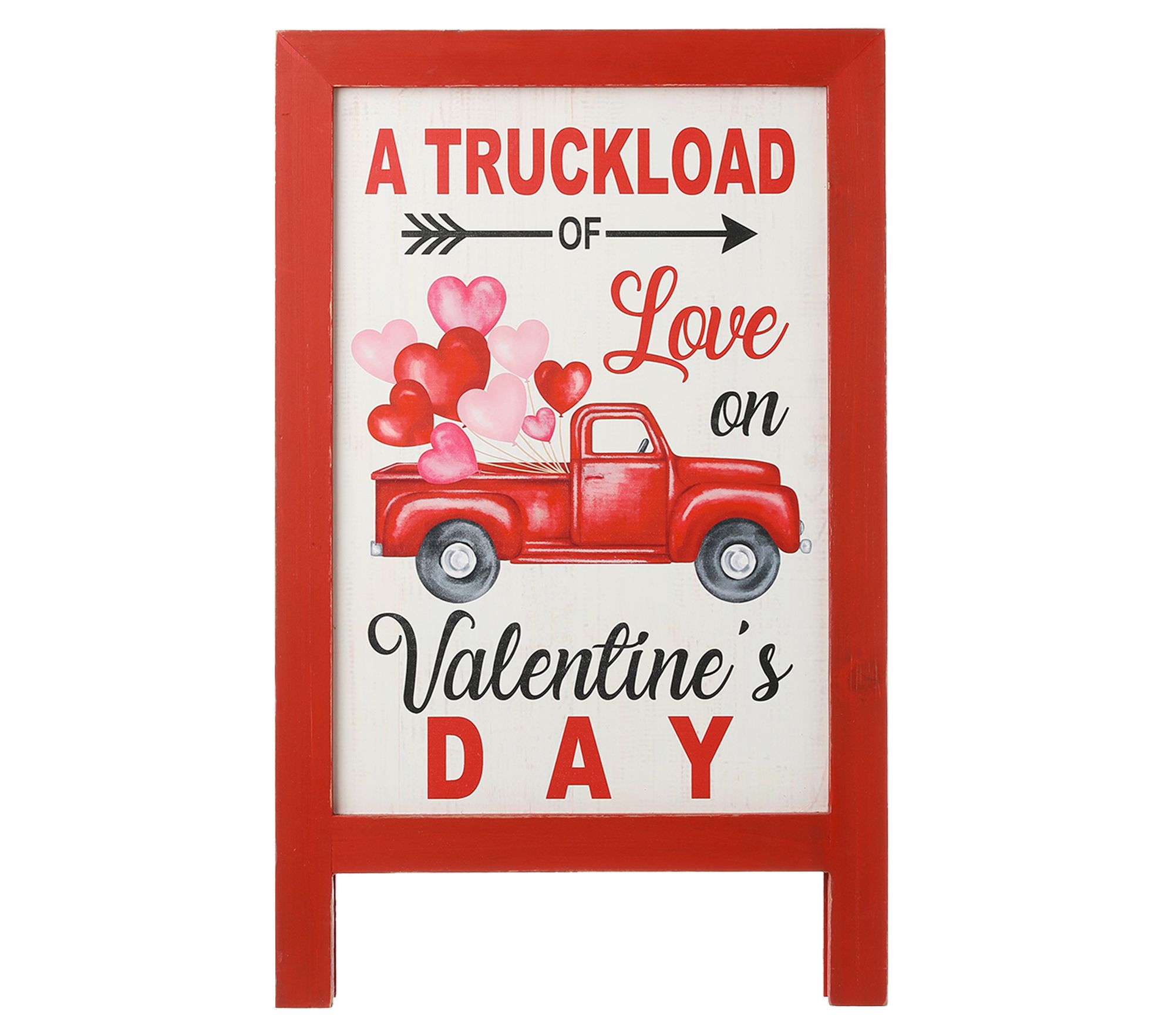 Glitzhome Truckload of Love Valentine's WoodenPorch Sign