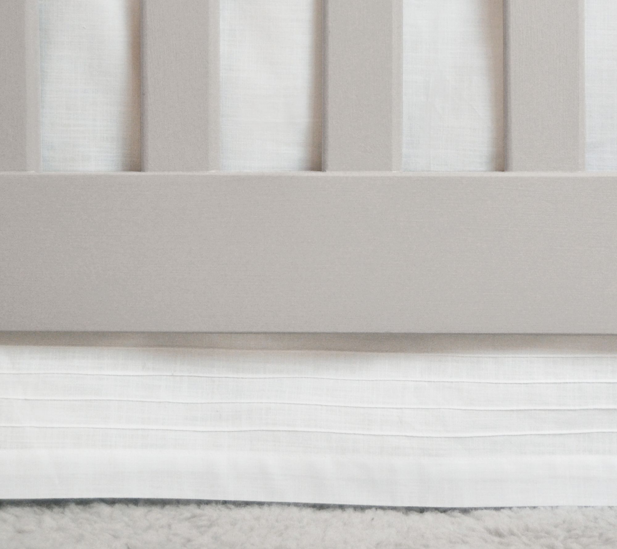 Hello Spud Pin Tuck Crib Skirt