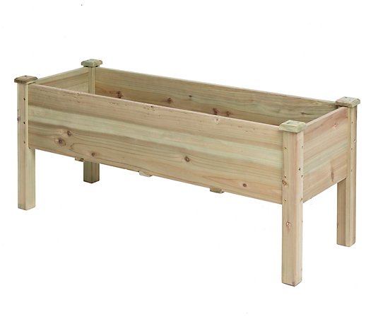 Luxen Home 20.1" Unfinished Fir Wood Raised Garden Bed Plante