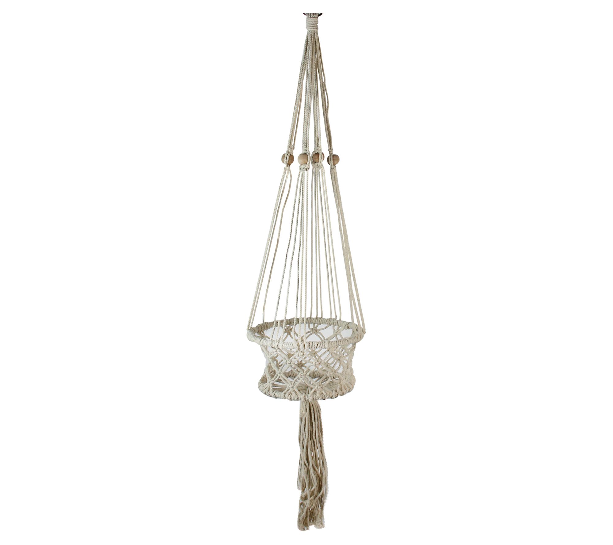 Northlight 43" Lattice Macrame Hanging Planter Holder