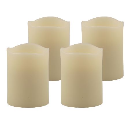 Pacific Accents Set of 4 3x4 Melted Top Wax Candles
