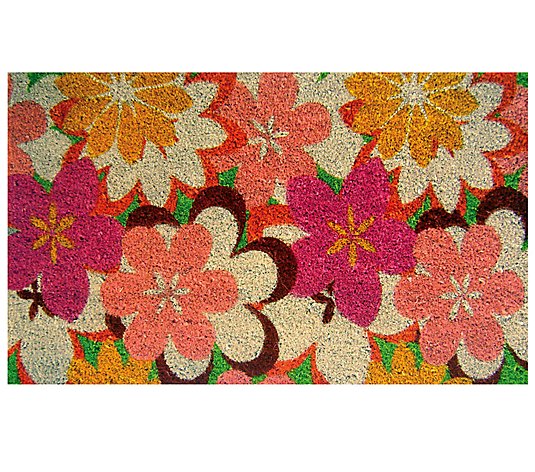 Geo Craft Flower Coir Doormat