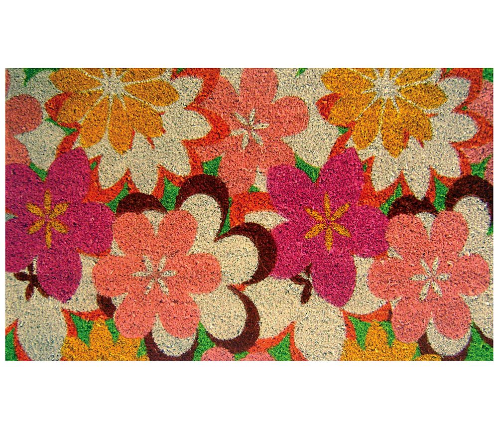Geo Craft Flower Coir Doormat