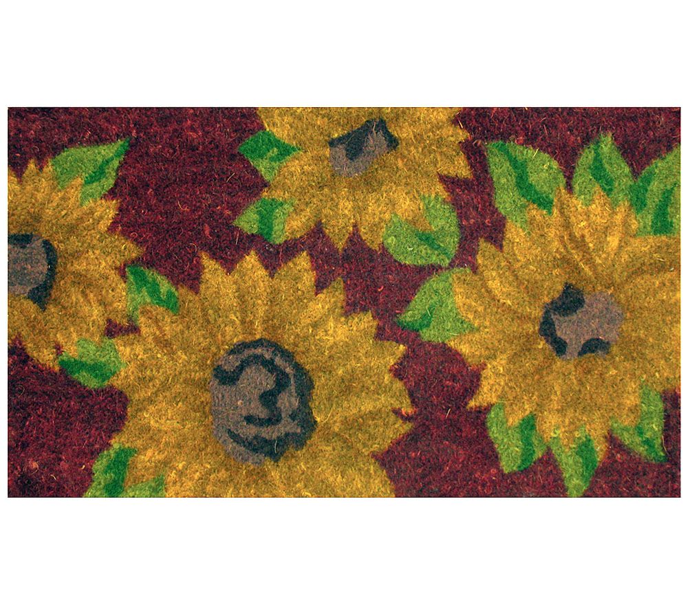 Geo Craft Flower Coir Doormat