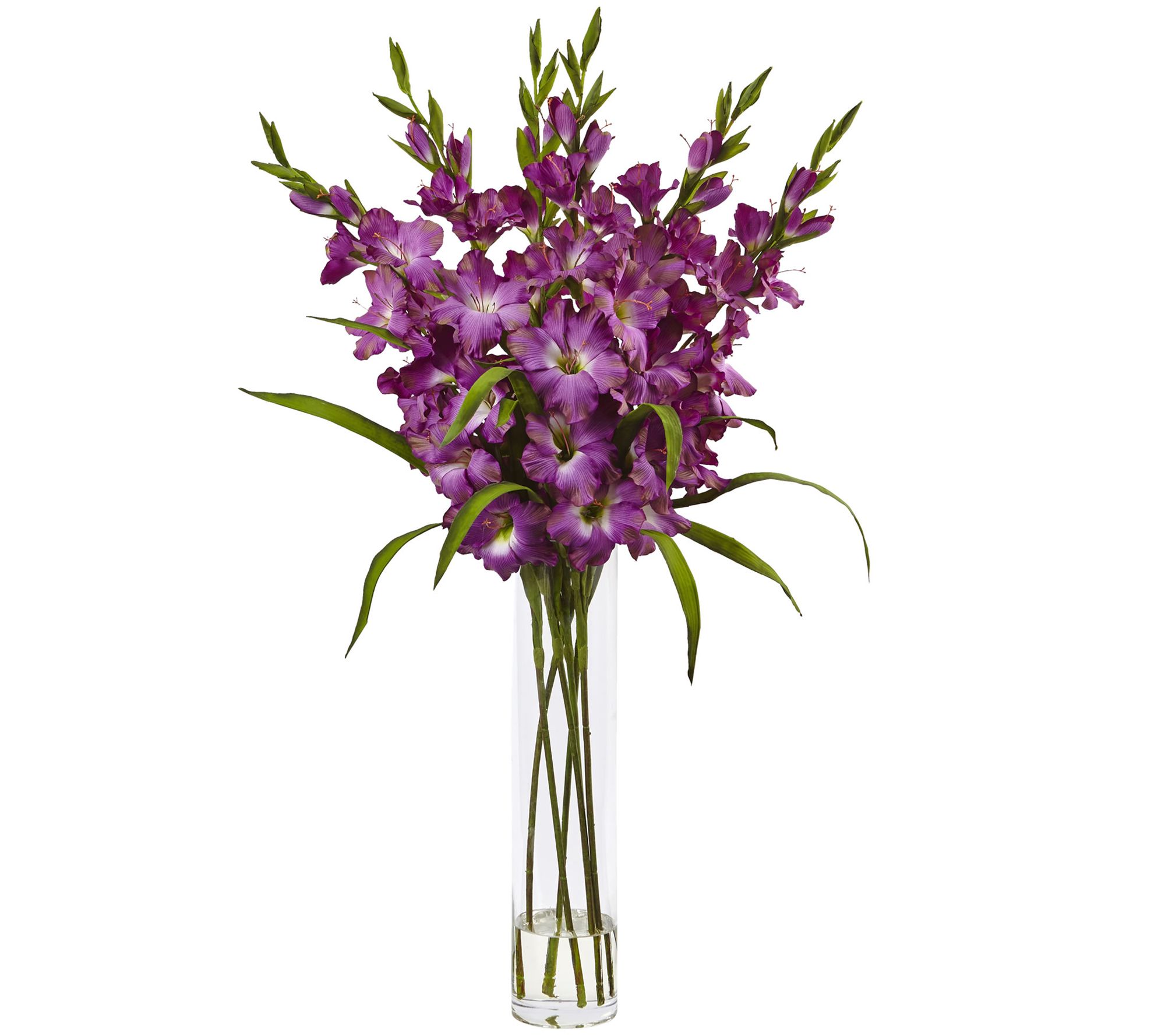 Large Gladiola With Cylinder Arrangement By Nearly Natural - Qvc.com