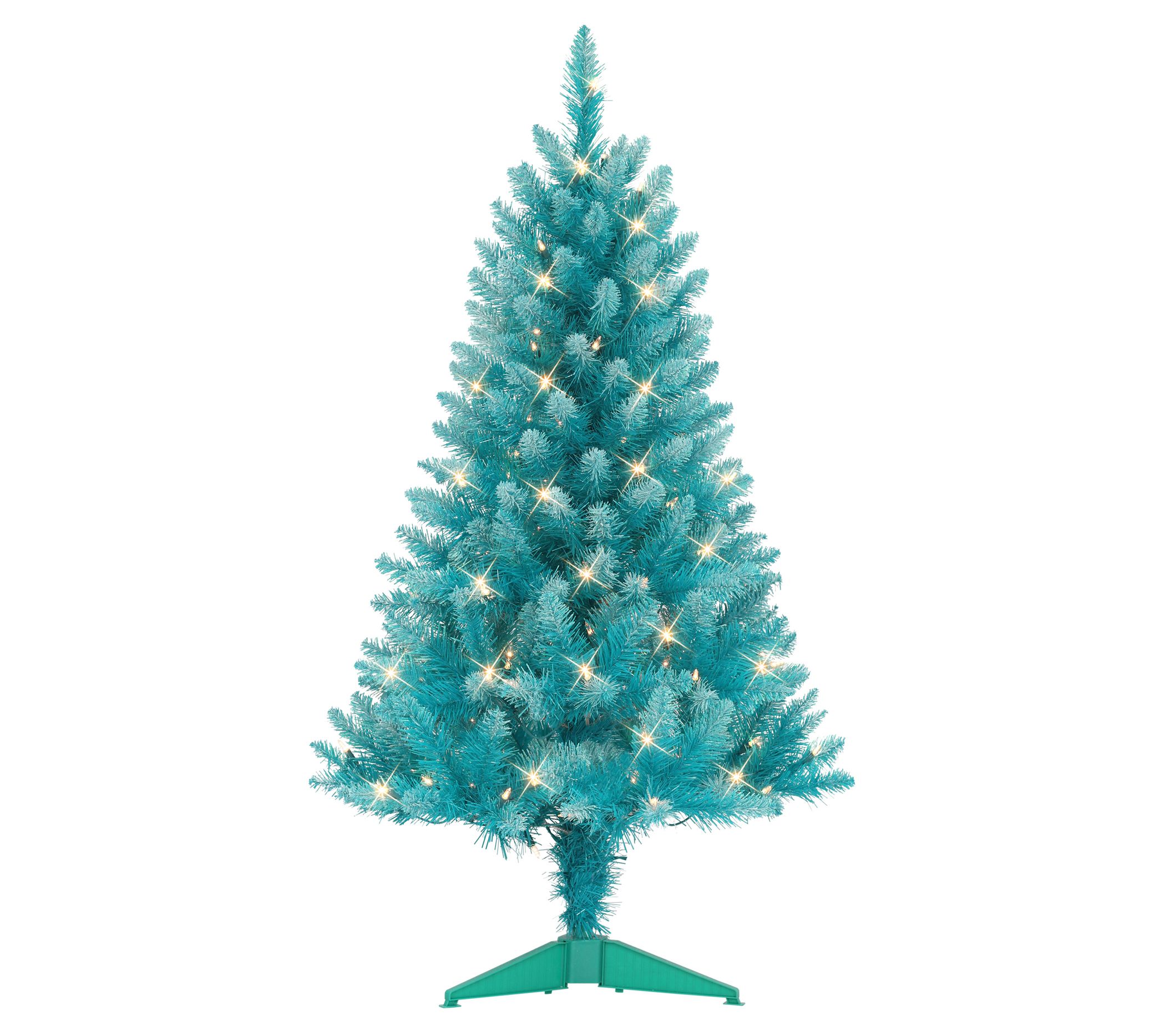 Puleo 4' Prelit Fashion Teal Christmas Tree