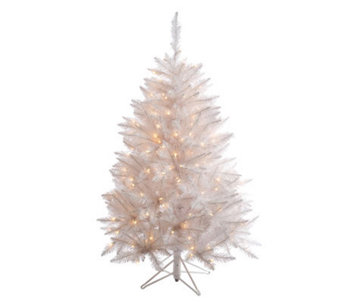 4-1/2' White Sparkle Spruce Tree with LED - H364655