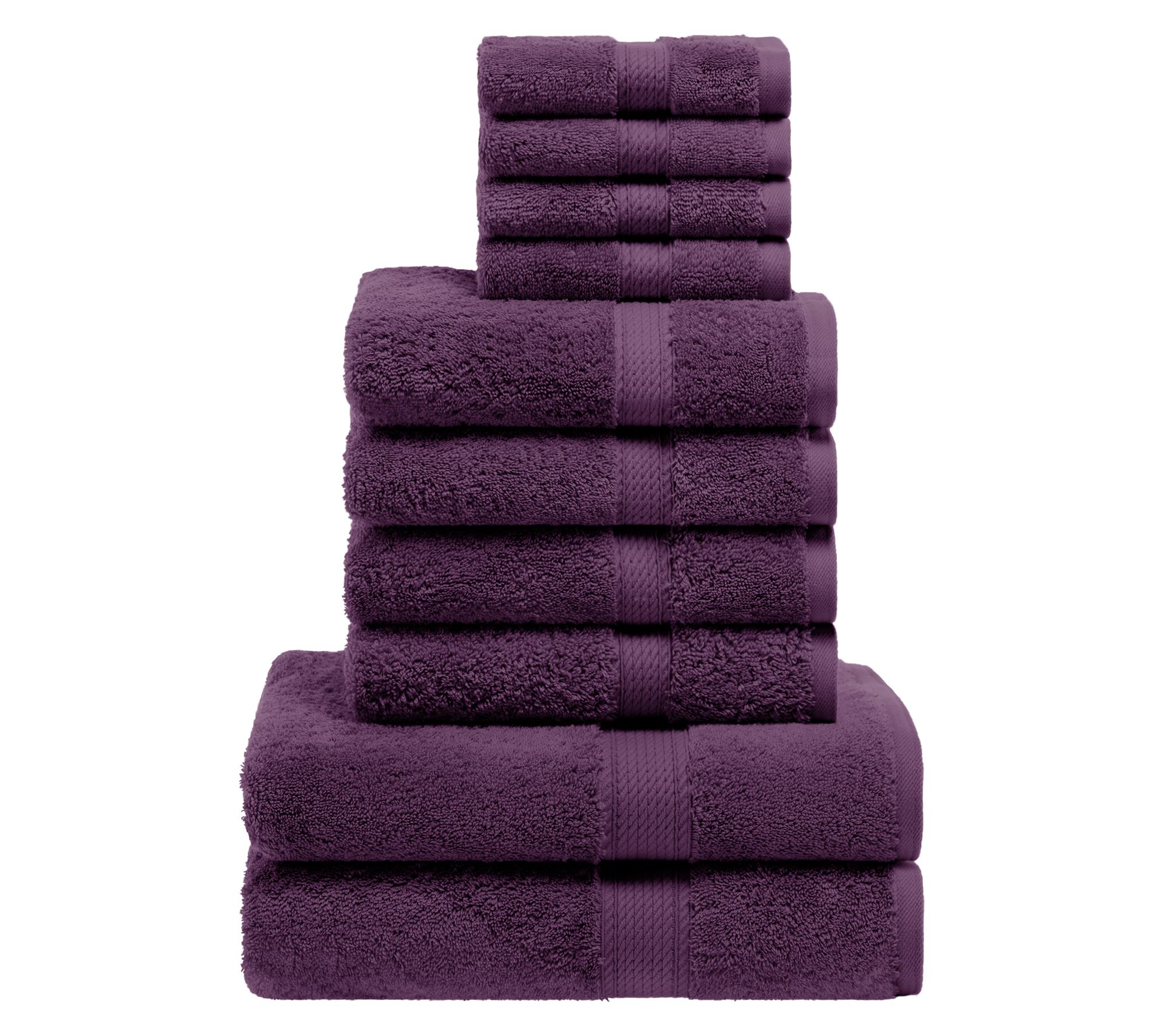 Superior Madison Egyptian Cotton Pile Plush 10-Piece Towel Set