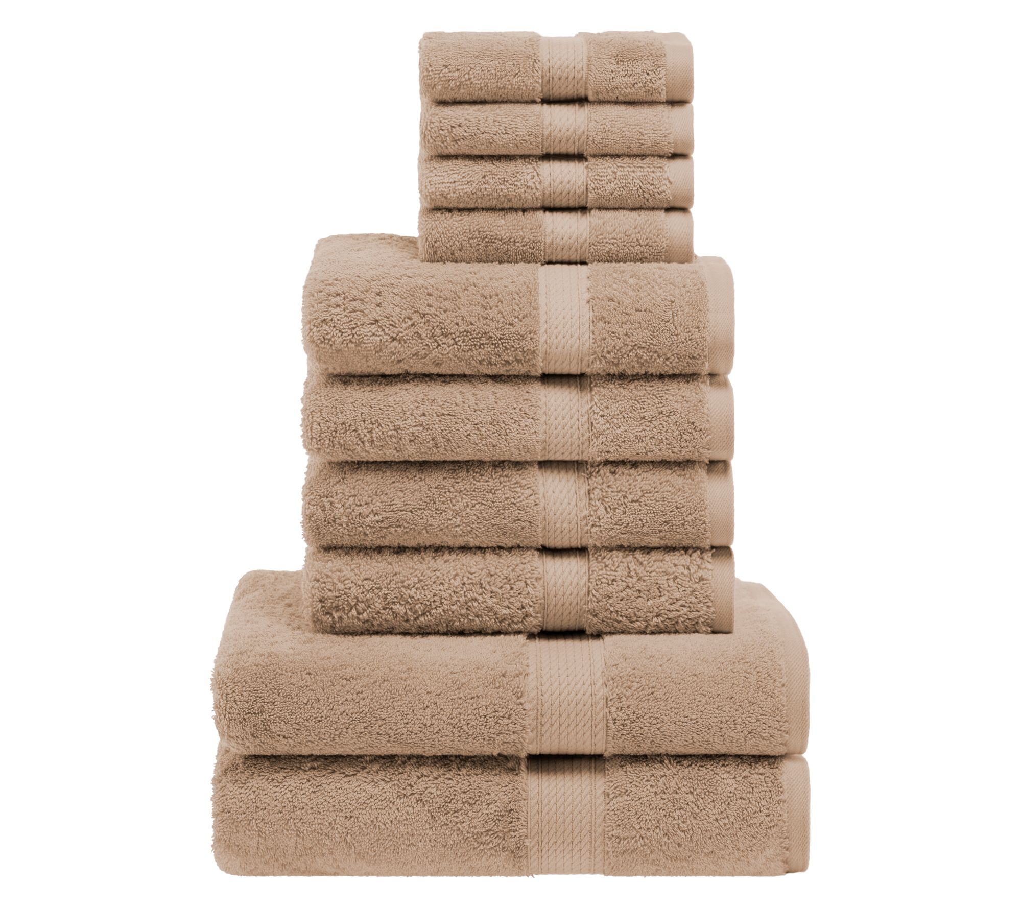 Superior Madison Egyptian Cotton Pile Plush 10-Piece Towel Set