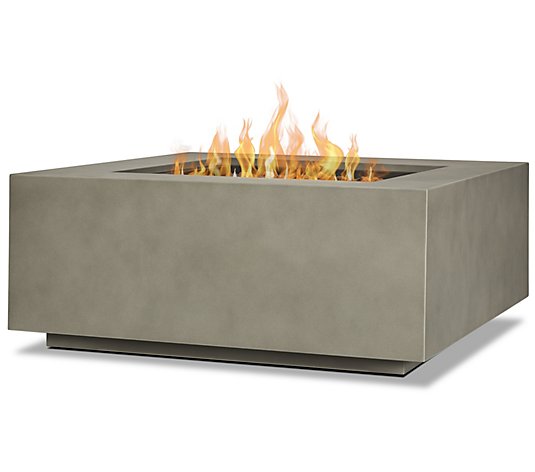 Real Flame Aegean Square Rectangle LP Fire Table with NG Conv