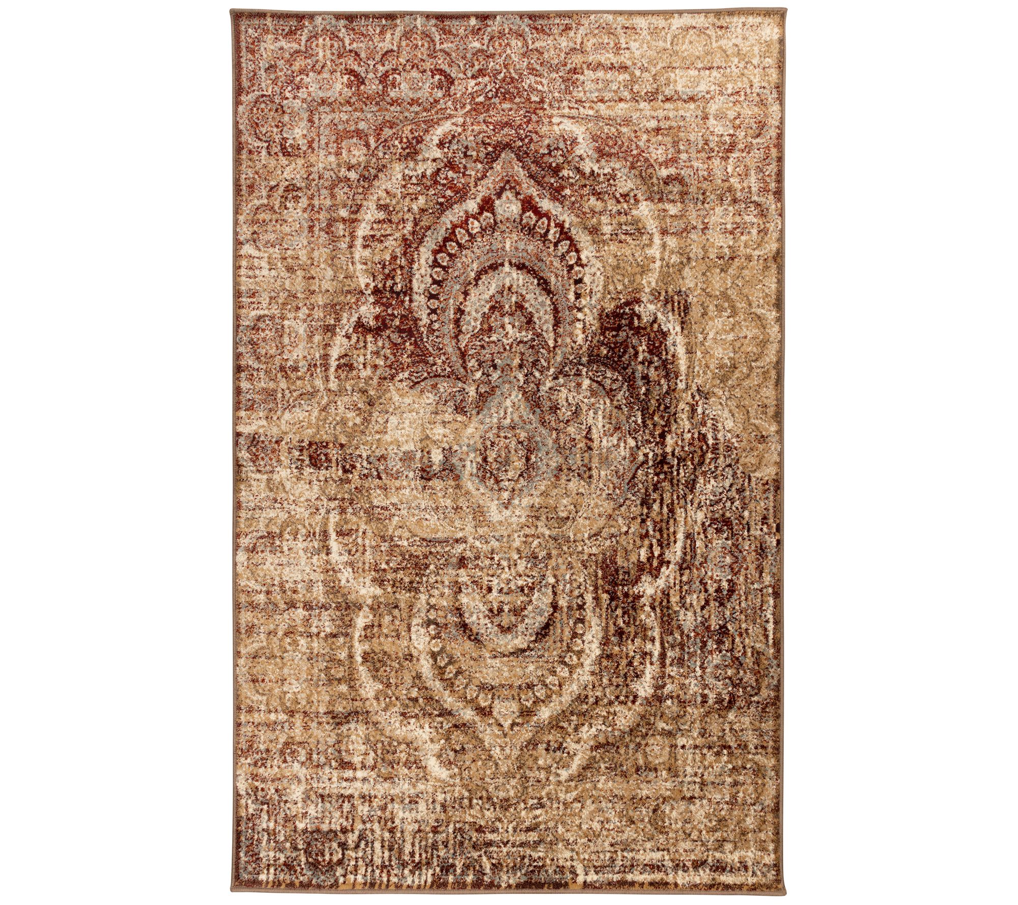 Superior Contemporary Distressed Medallion 8x10Area Rug