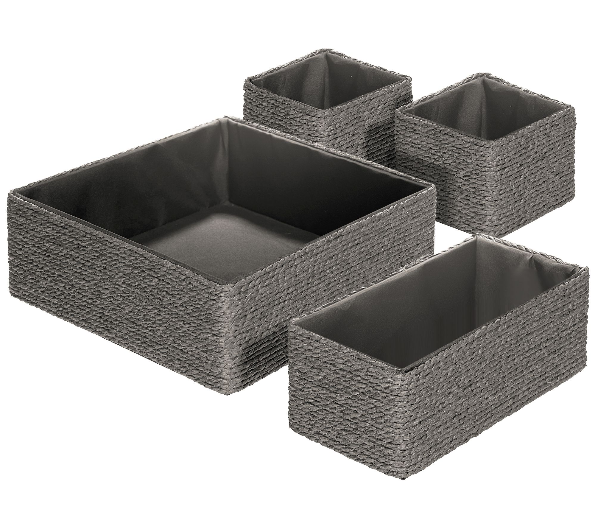 Sorbus Woven Paper Rope Storage Baskets