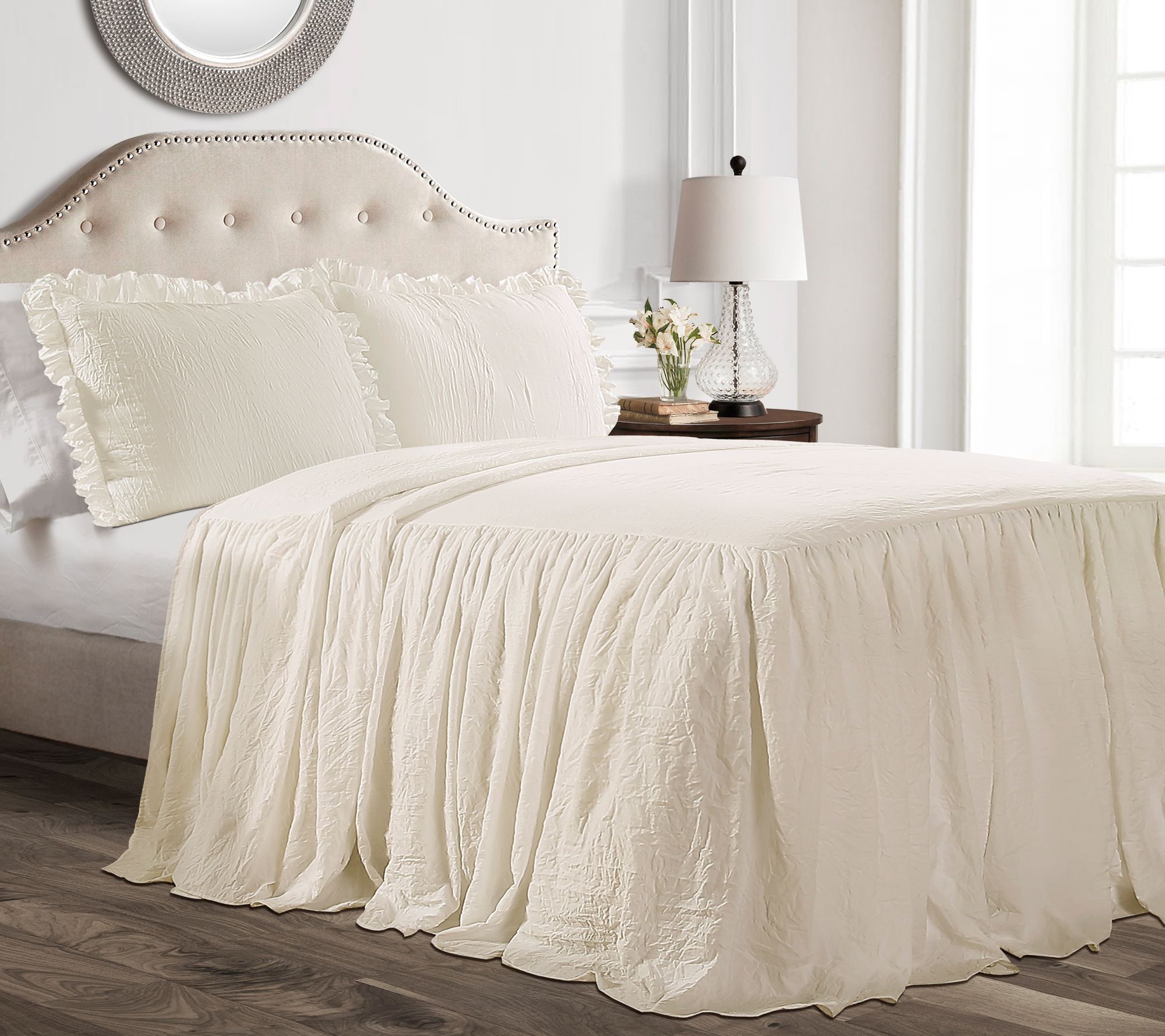 Lush Decor Ruffle Skirt Bedspread 2Pc Set Twin