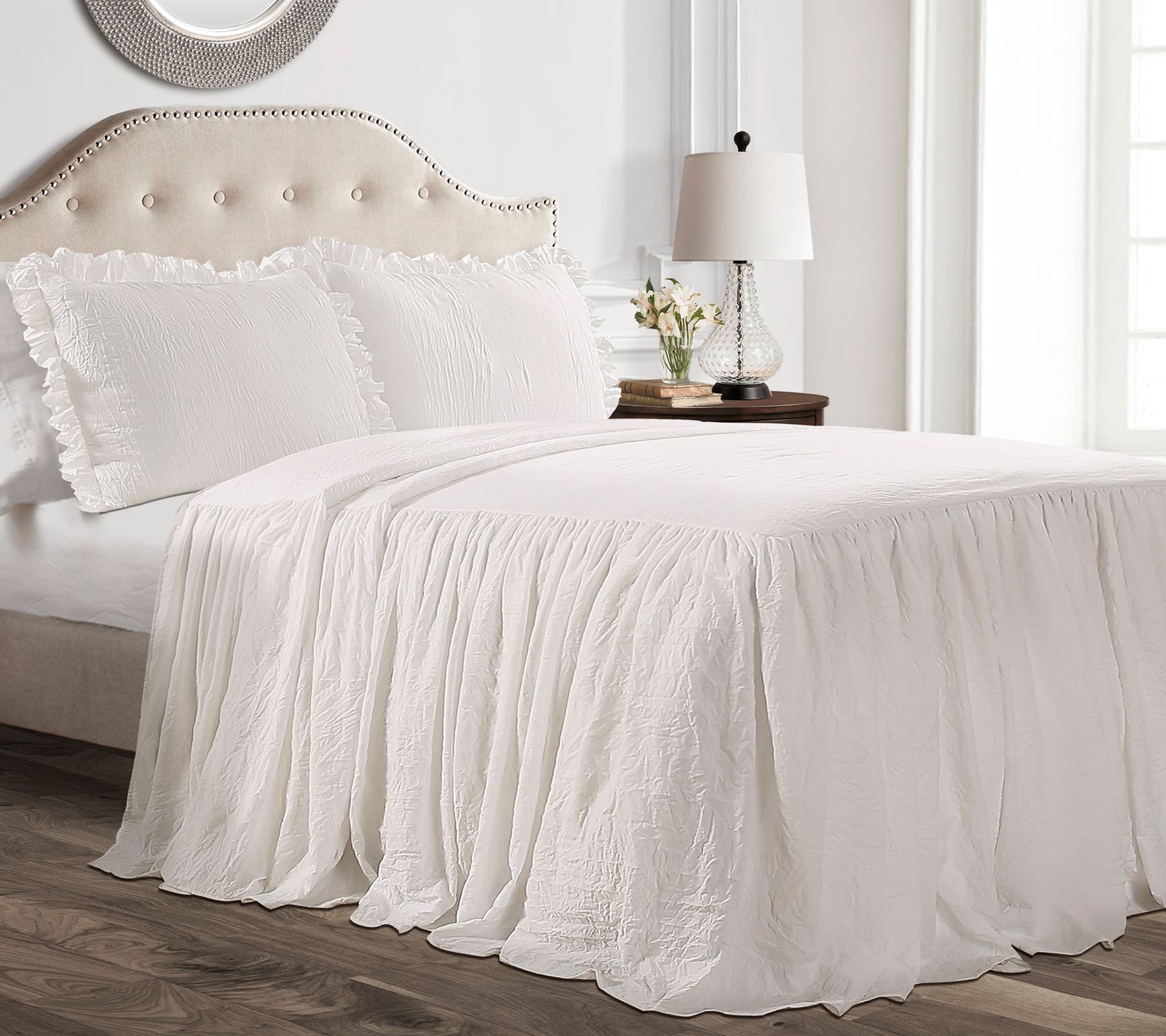 Lush Decor Ruffle Skirt Bedspread 2Pc Set Twin
