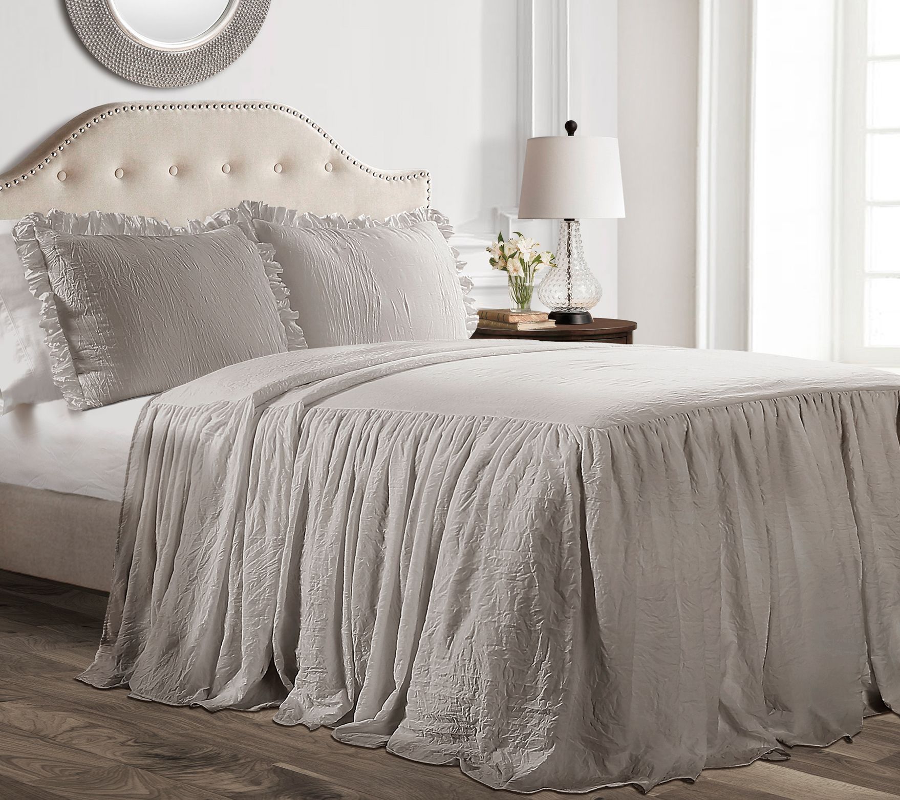 Lush Decor Ruffle Skirt Bedspread 2Pc Set Twin