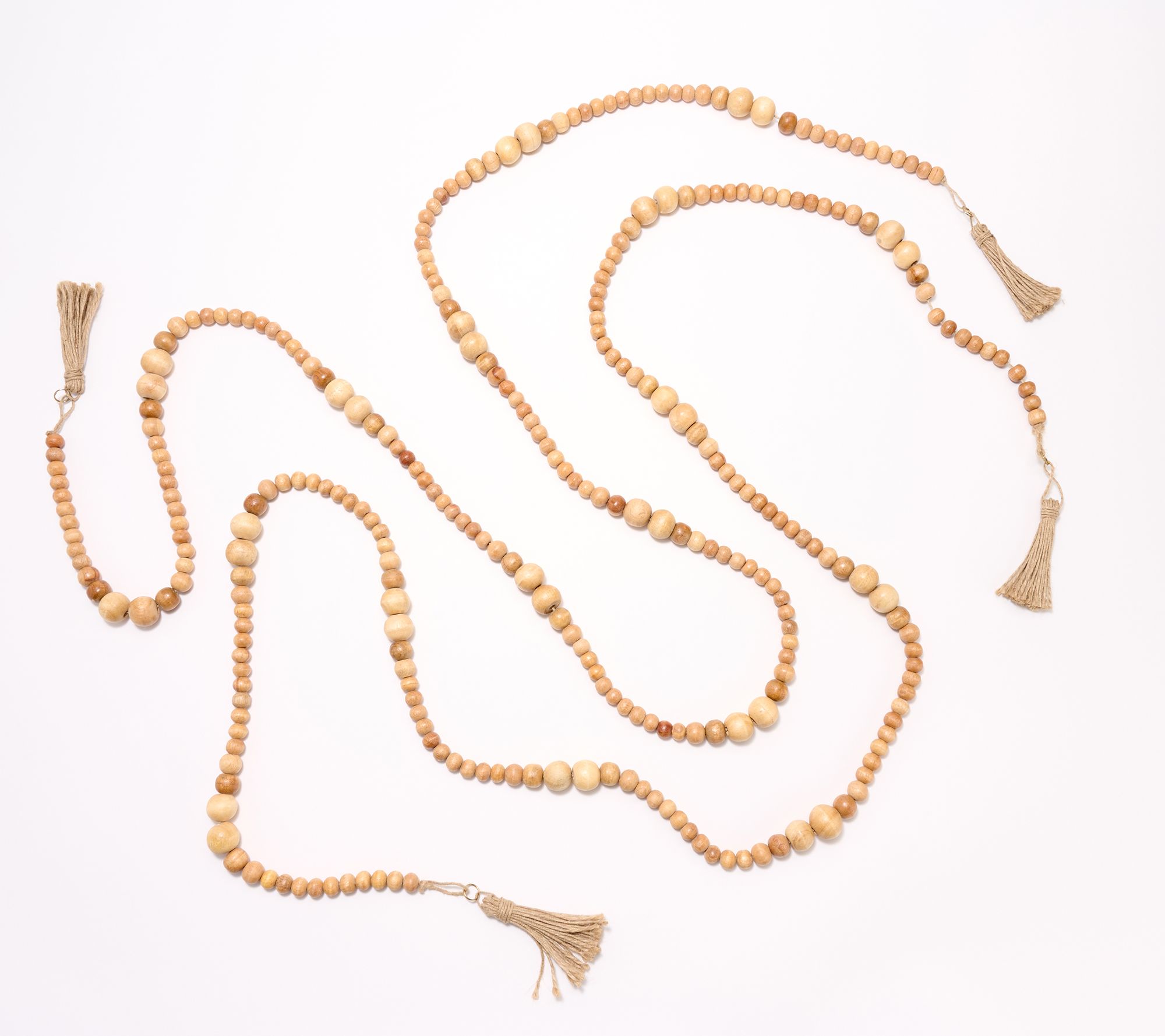 Bobby Berk Set of 2 72" Wooden Bead Garlands Bobby Berk