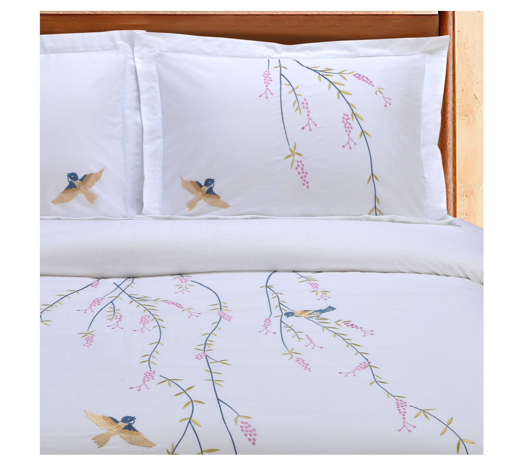 Superior 3-Piece Spring Cotton Duvet Cover Set,Full/Queen - QVC.com