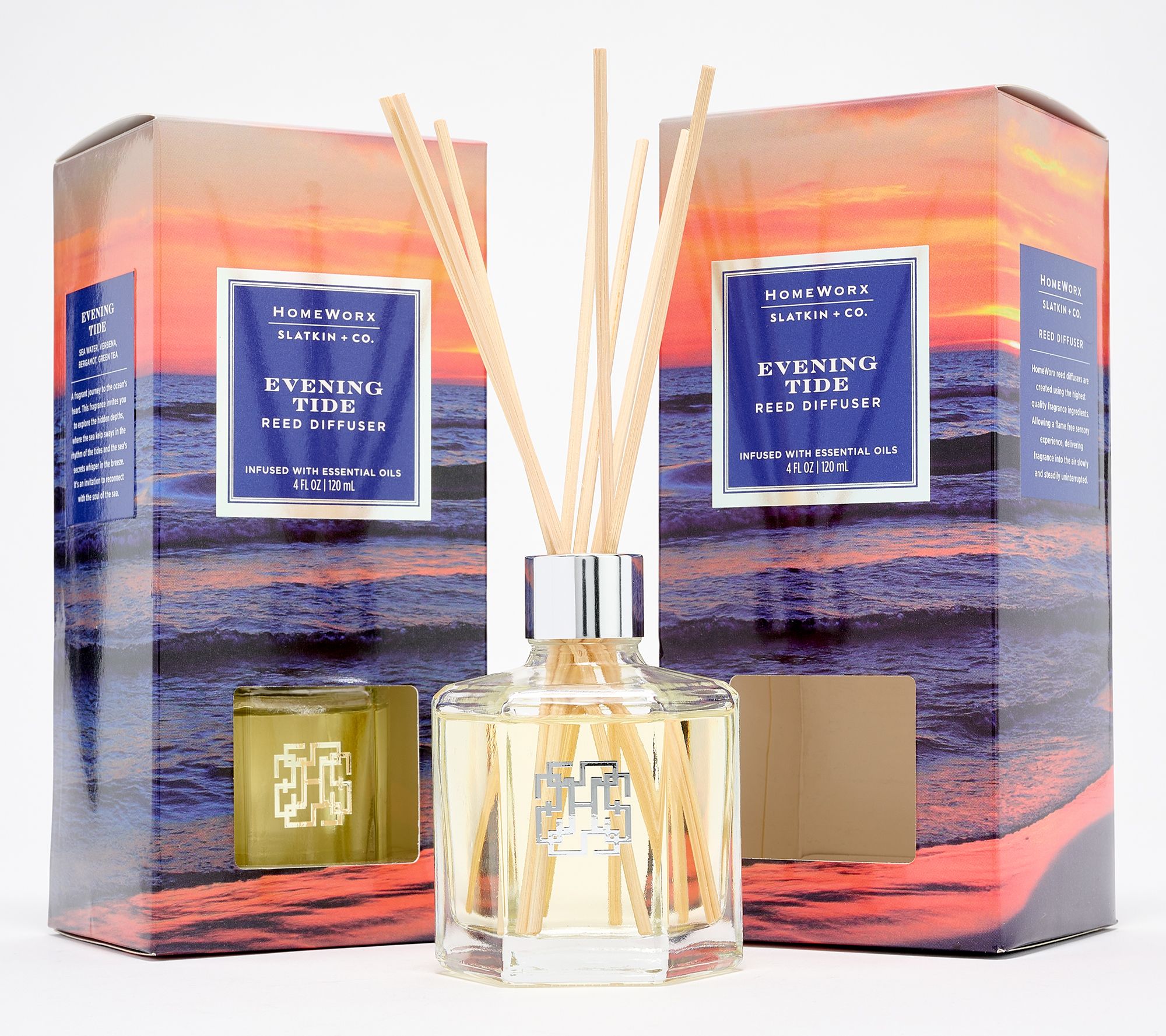 HomeWorx by Slatkin + Co. S/2 Reed Diffusers Evening Tide