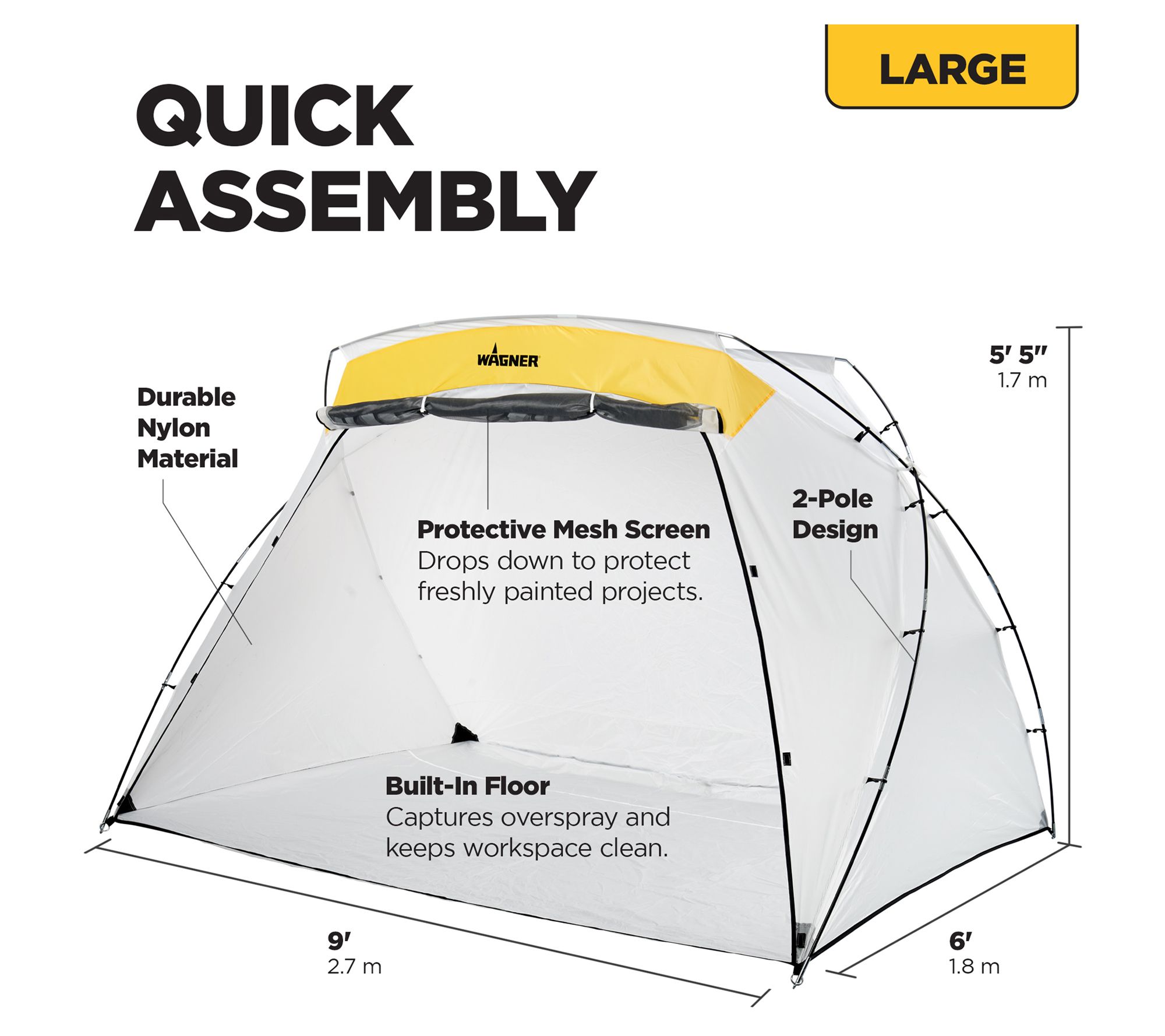Wagner Large 108x72in Spray Shelter