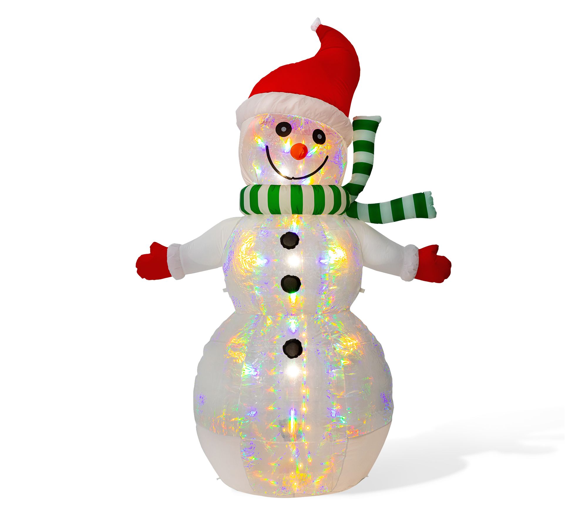 Glitzhome 8FT Lighted Indoor Outoor Icy SnowmanInflatable