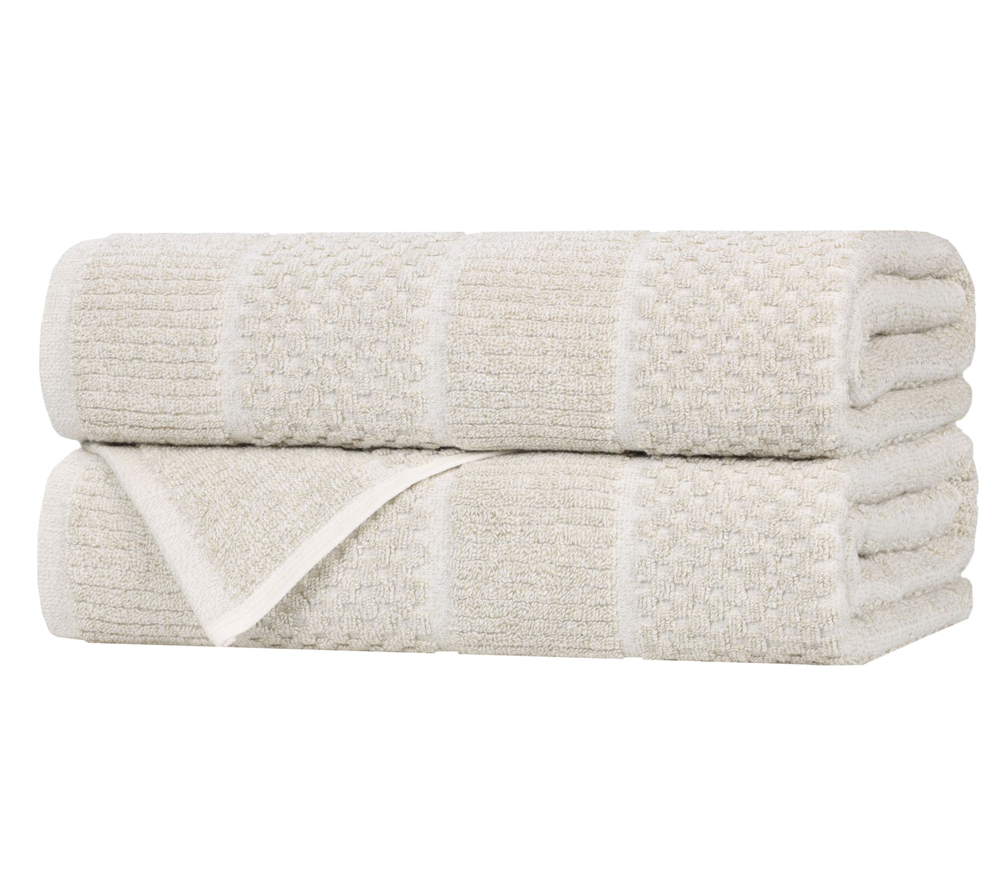 Superior Naples 2PC Cotton Blend Solid Bath Towel Set