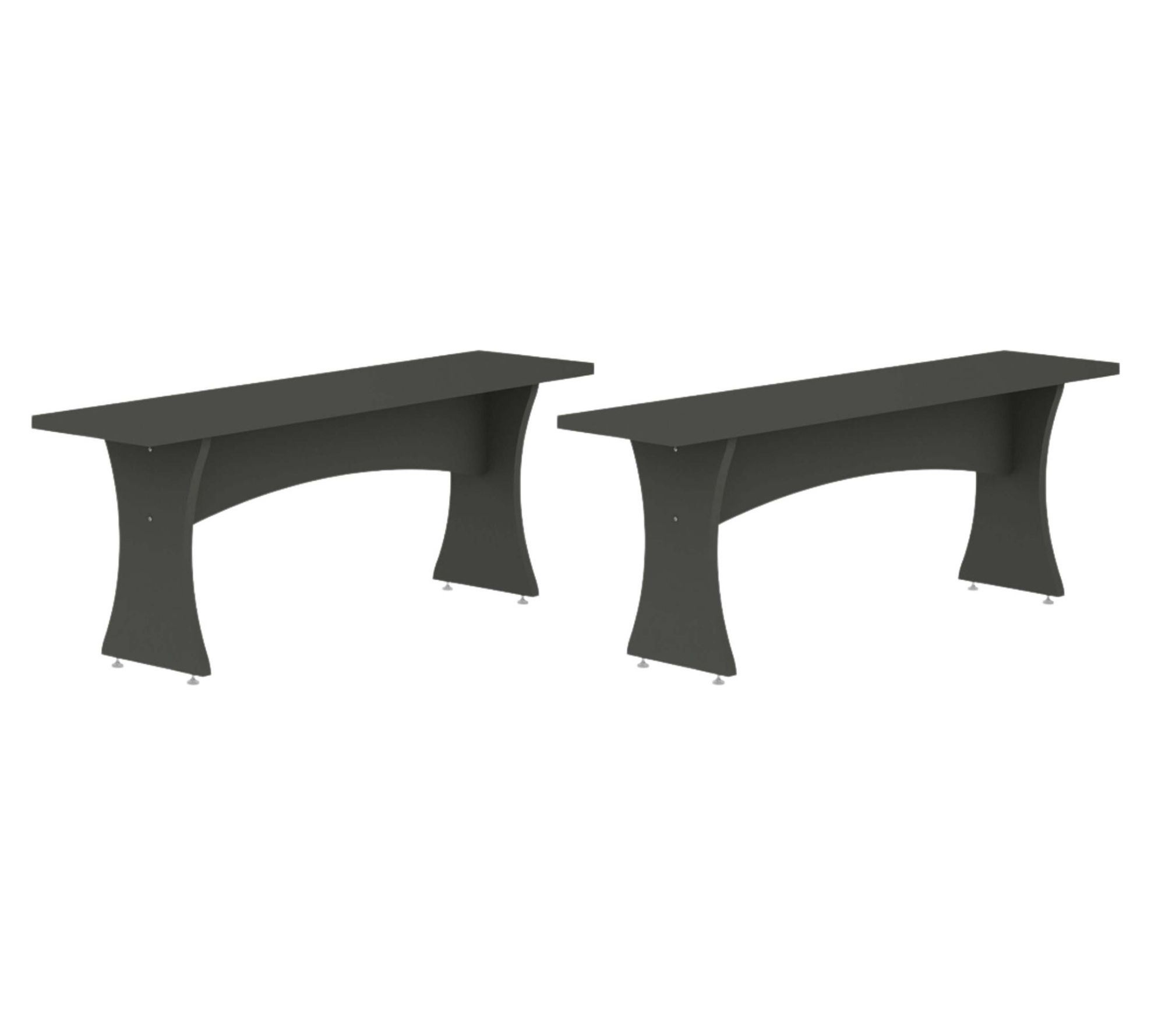 Manhattan Comfort Coney Dining Bench - Set of 2