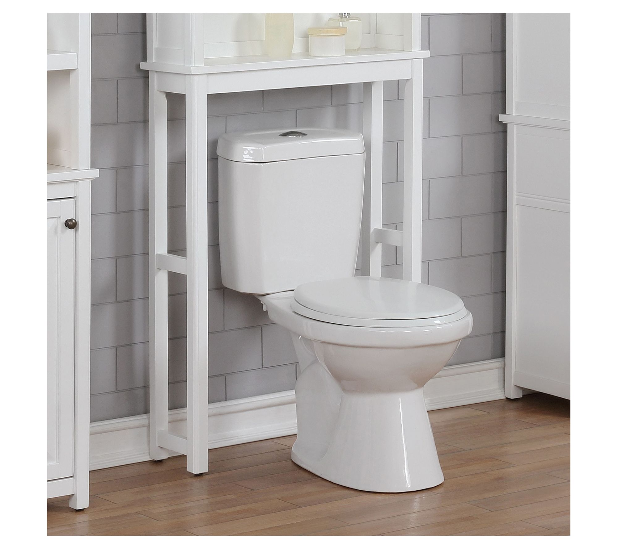 Alaterre Furniture Dorset Wood Toilet Base Cabinet w/ Storage