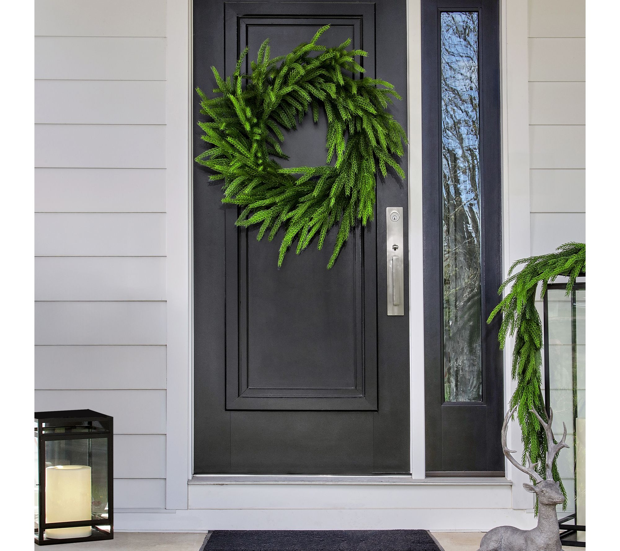 28" Real Touch Forest Norfollk Pine Wreath by Valerie