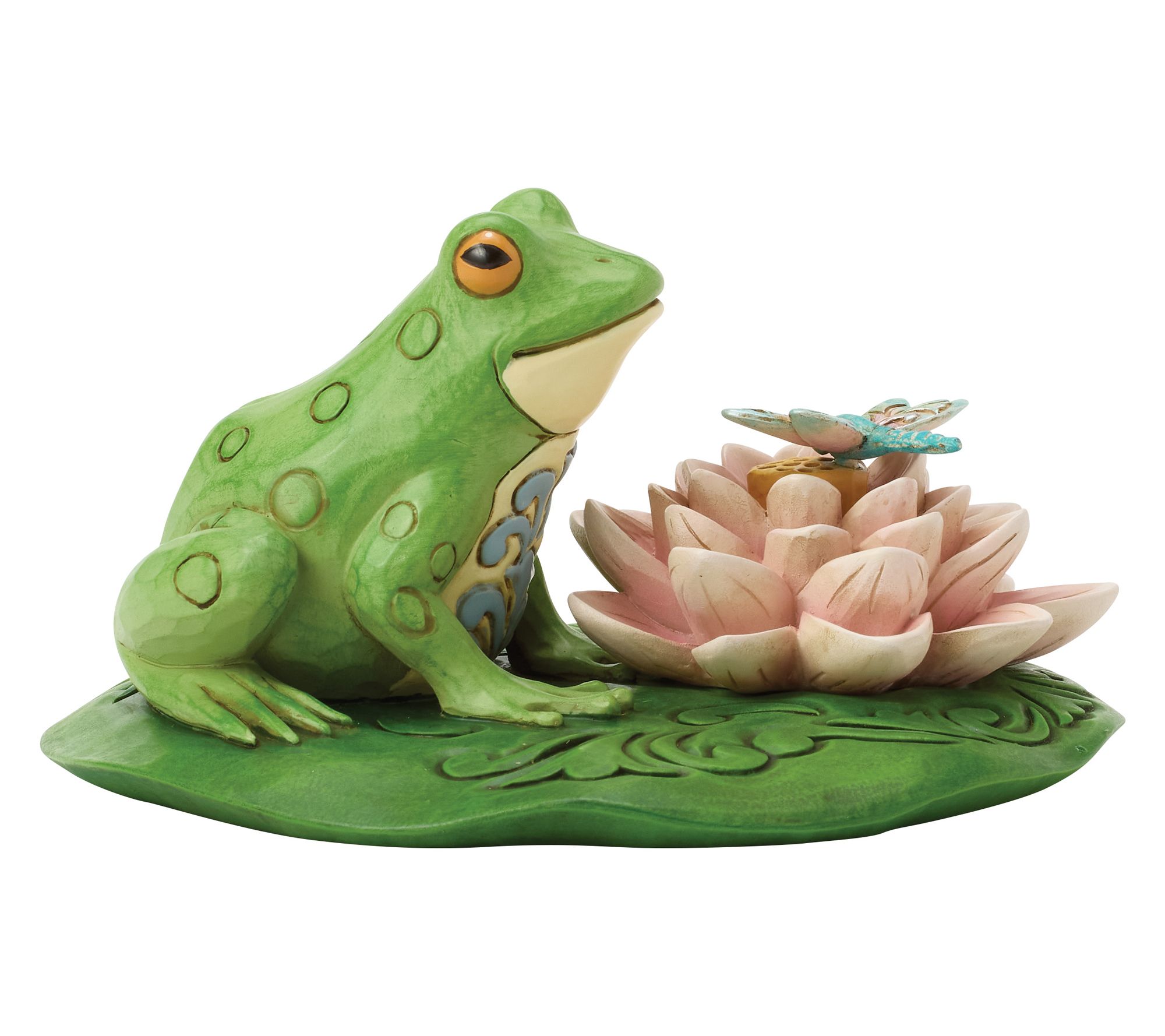 Jim Shore Heartwood Creek Frog on Lilypad Figurine 3in H