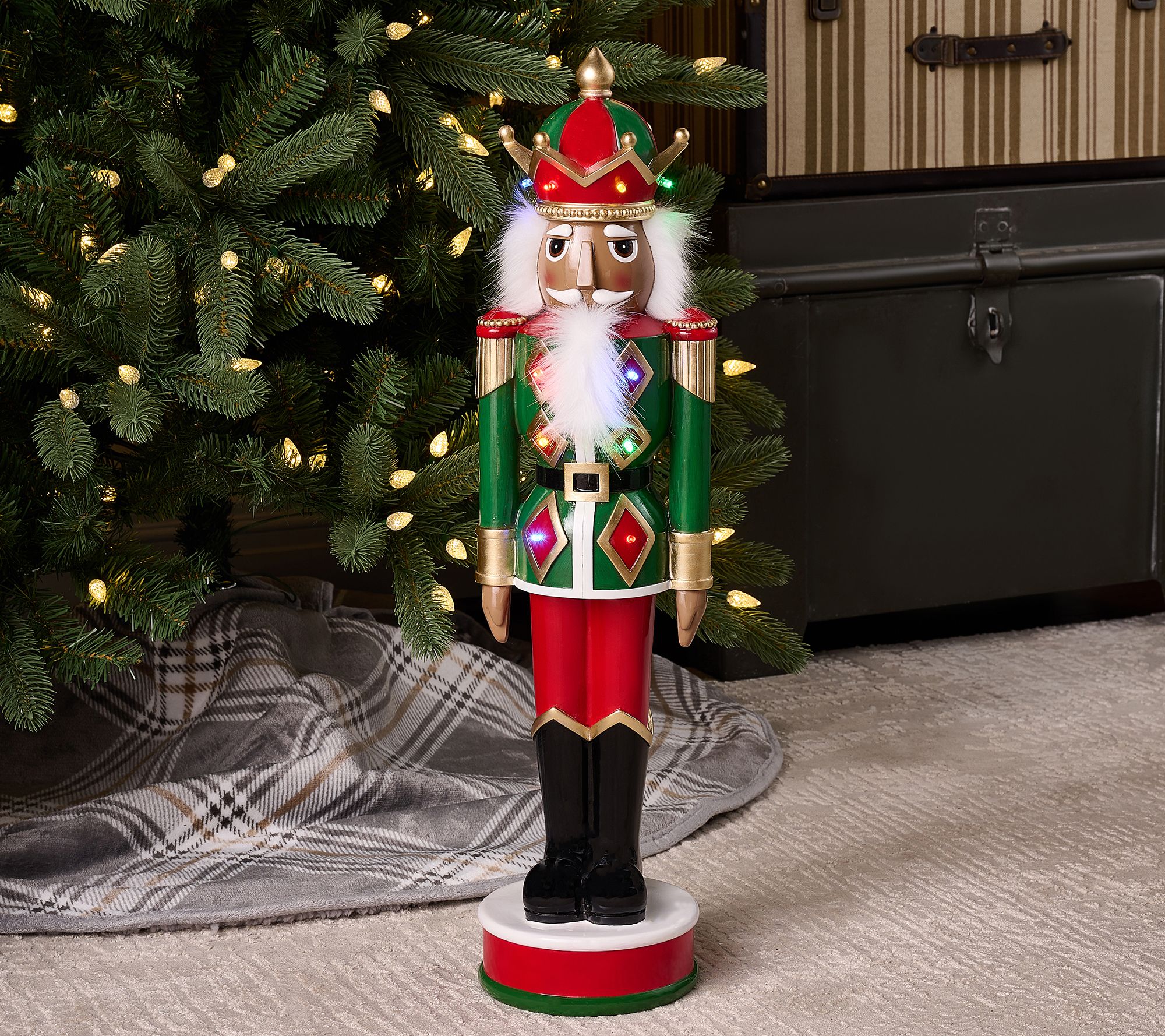 "As Is" 25.5" Illum Nutcracker with Crown by Valerie