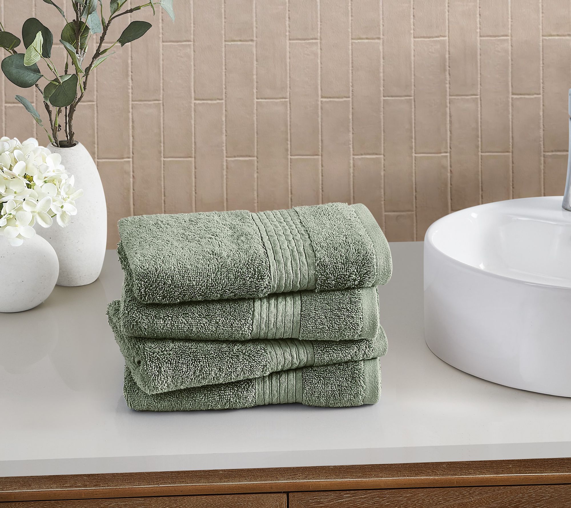 Cannon Cotton Tencel 4-Pack Hand Towel